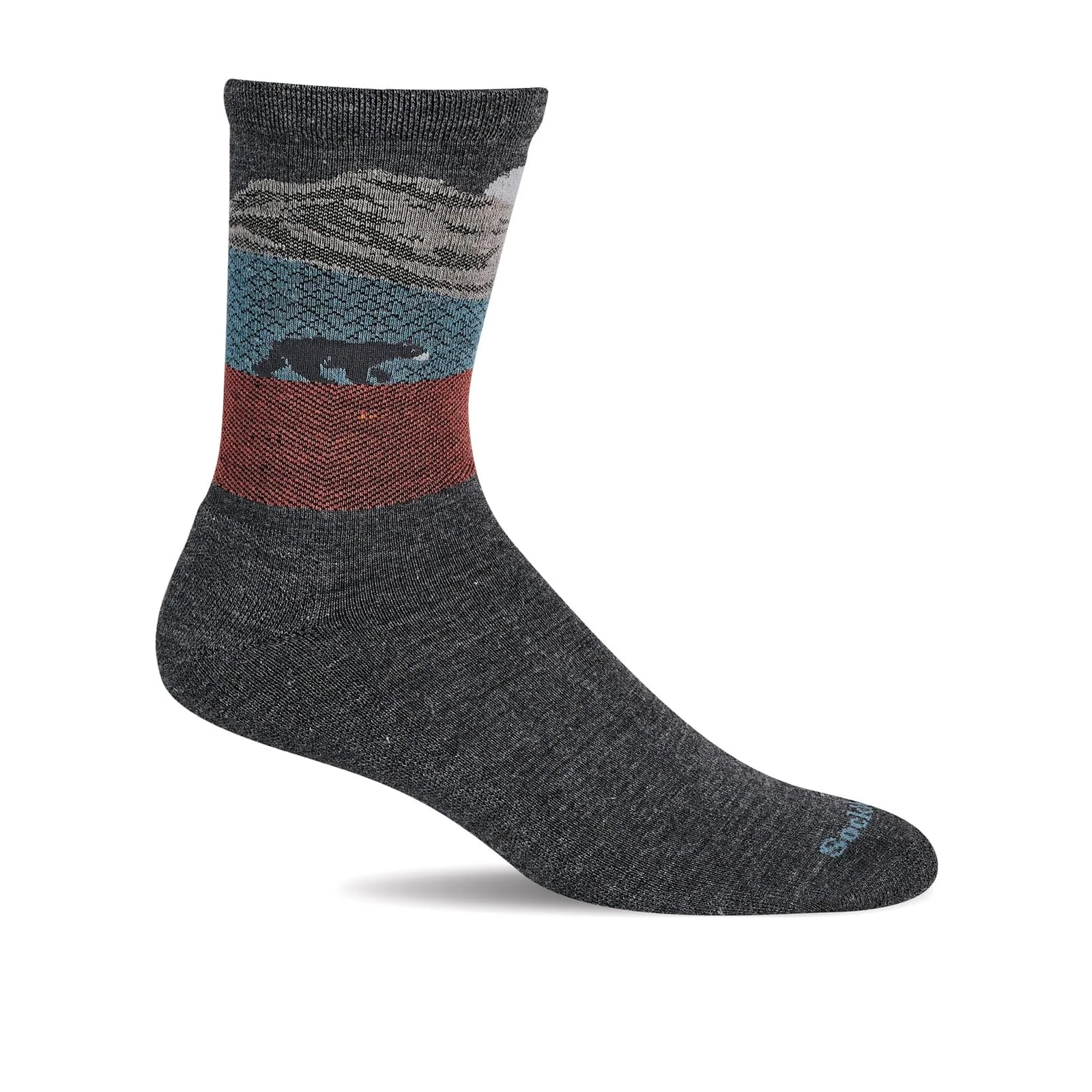 Sockwell Hill Side Crew Sock (Men) - Charcoal