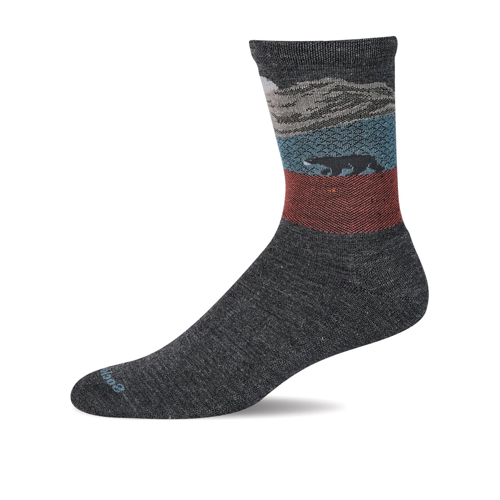 Sockwell Hill Side Crew Sock (Men) - Charcoal - Image 2