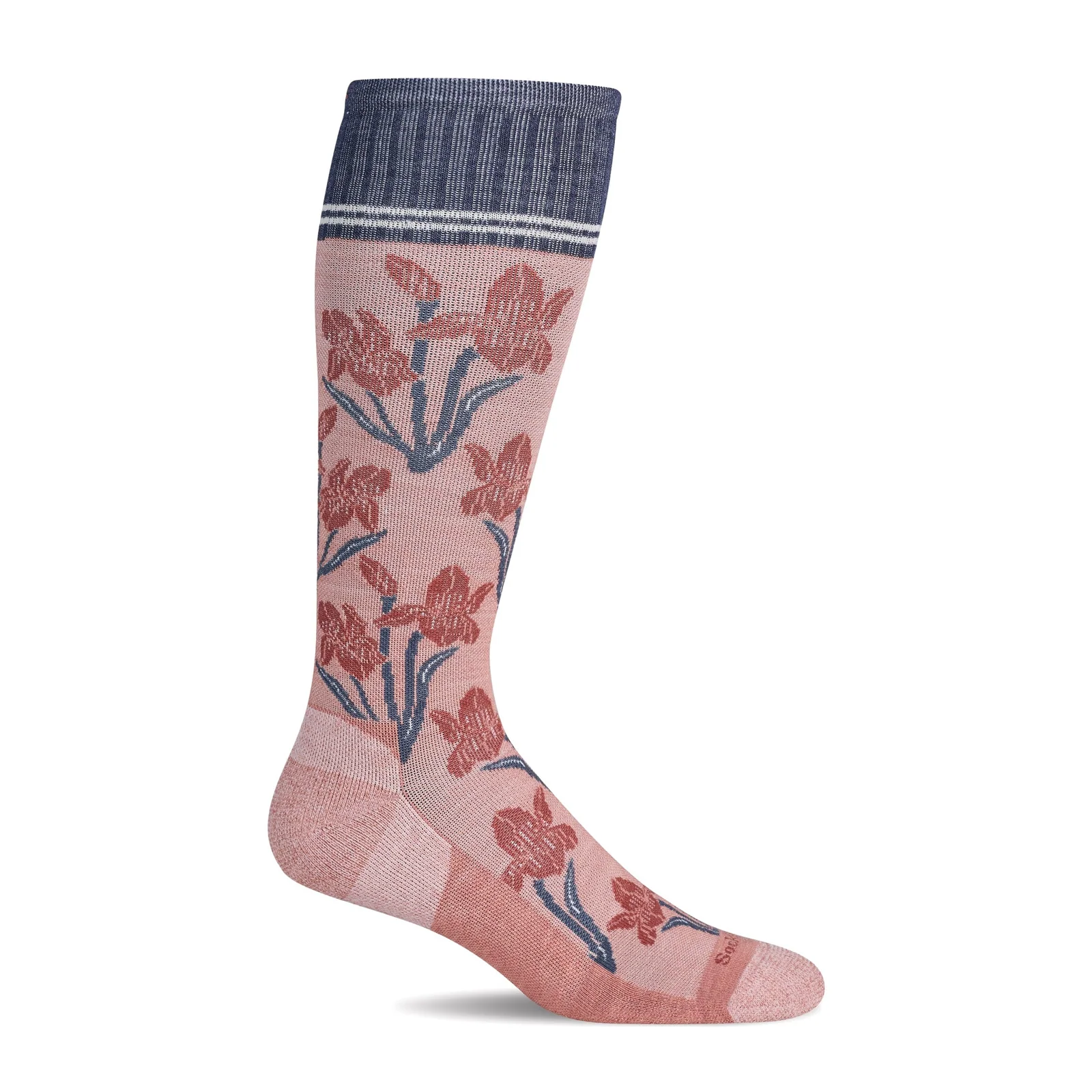 Sockwell Iris Over the Calf Compression Sock (Women) - Pink Clay