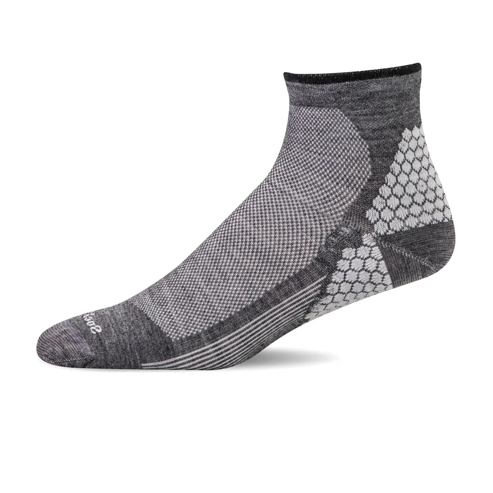 Sockwell Plantar Sport Quarter Compression Sock (Men) - Charcoal - Image 2