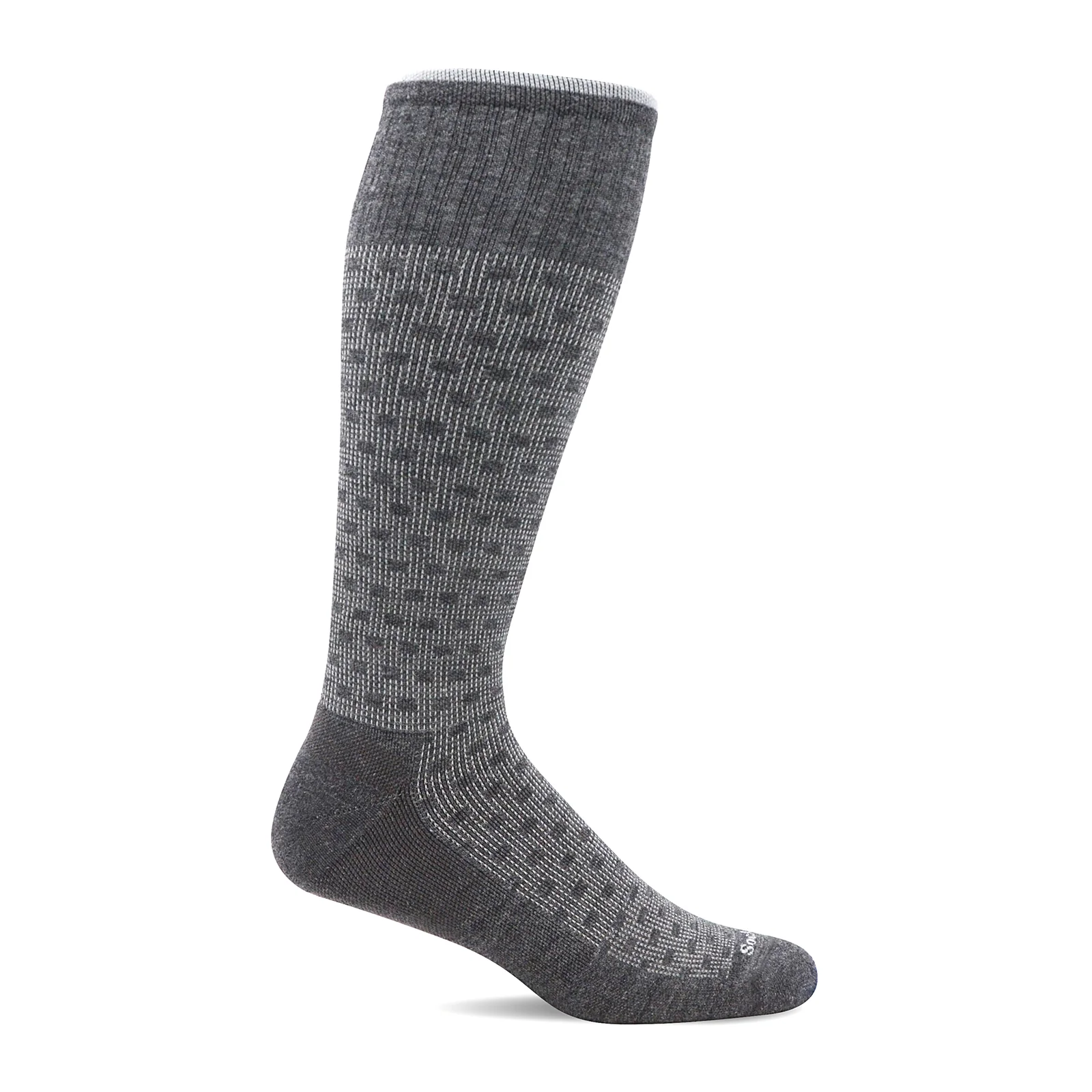 Sockwell Shadow Box Over the Calf Compression Sock (Men) - Charcoal