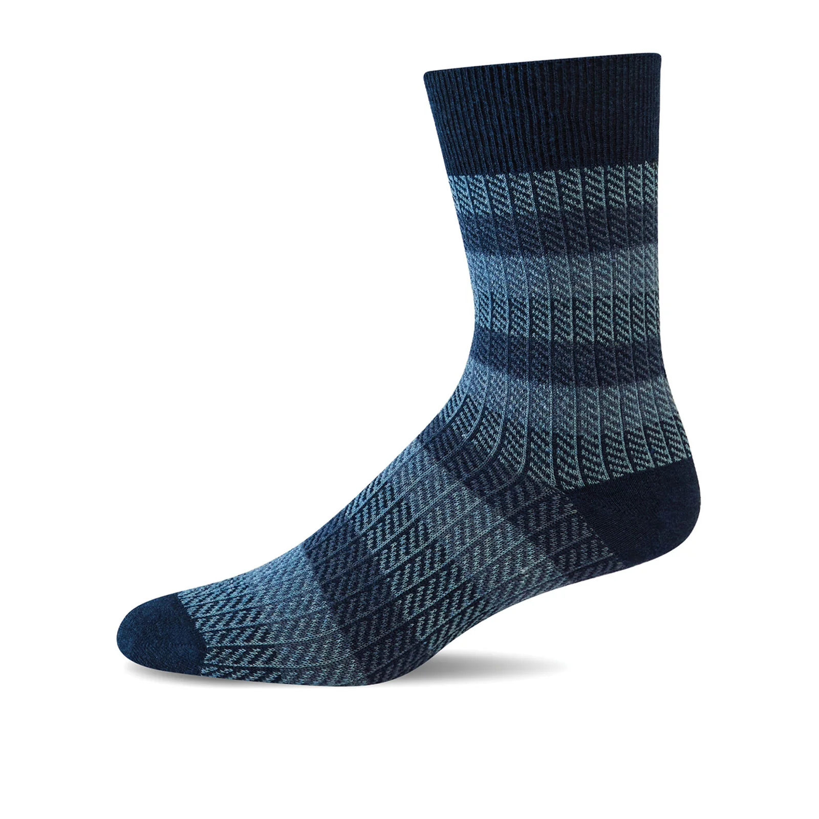 Sockwell Ticking Tweed Crew Sock (Men) - Navy - Image 2
