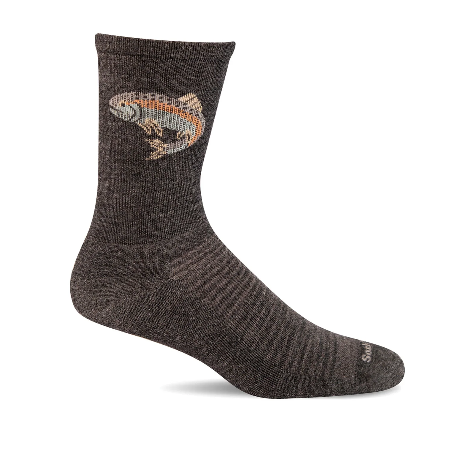 Sockwell Trout Crew Sock (Men) - Charcoal