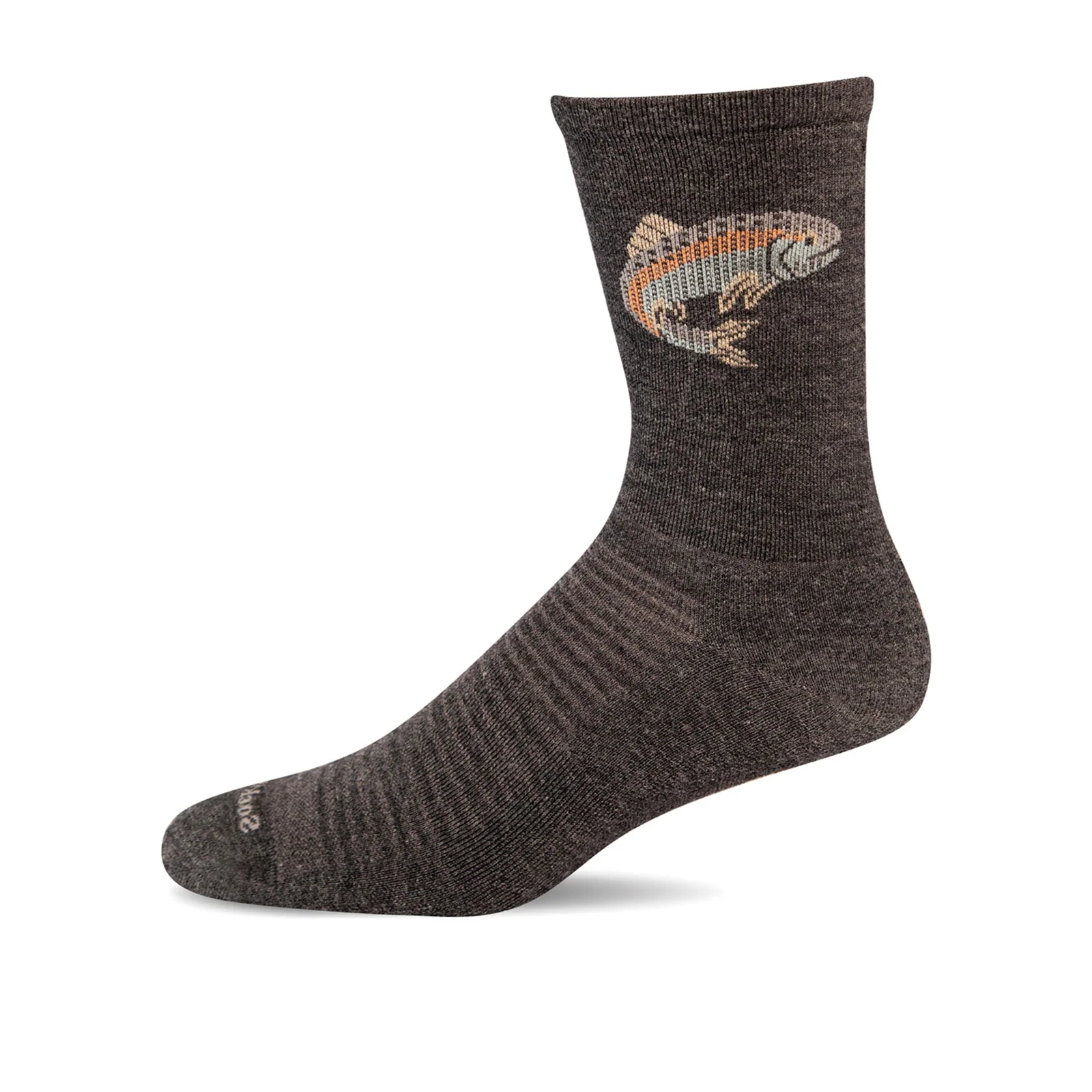 Sockwell Trout Crew Sock (Men) - Charcoal - Image 2