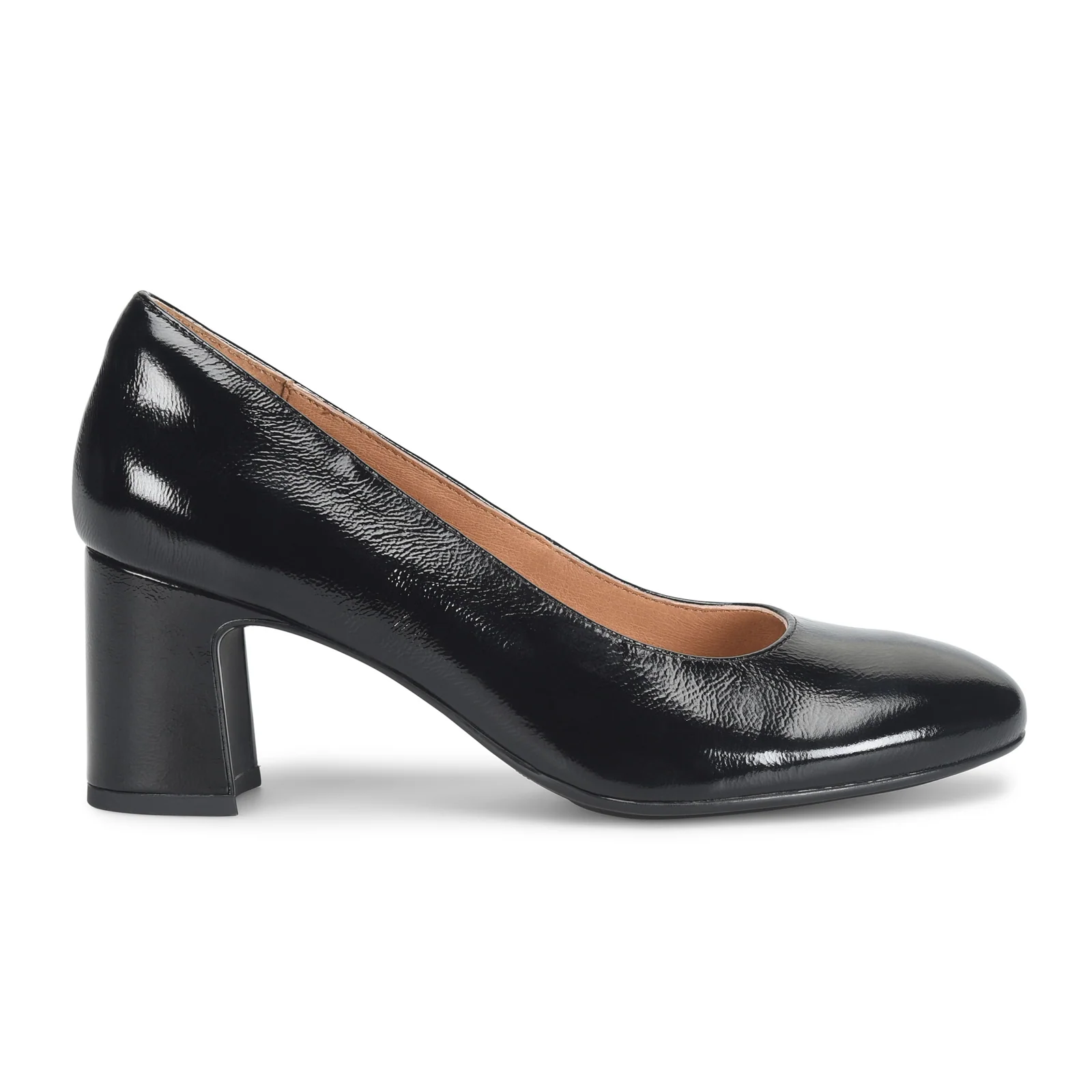 Sofft Anna Marie Pump (Women) - Black Crinkle Patent
