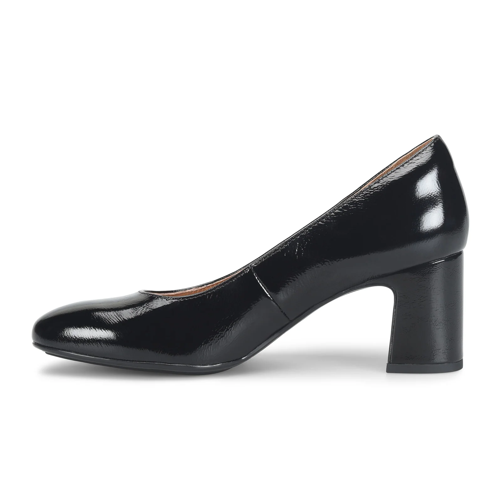 Sofft Anna Marie Pump (Women) - Black Crinkle Patent - Image 2