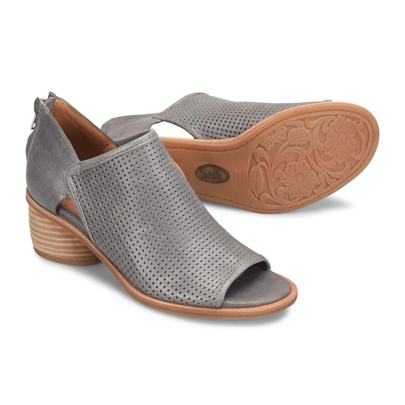 Sofft Carleigh Bootie (Women) - Moon Grey Perf - Image 4
