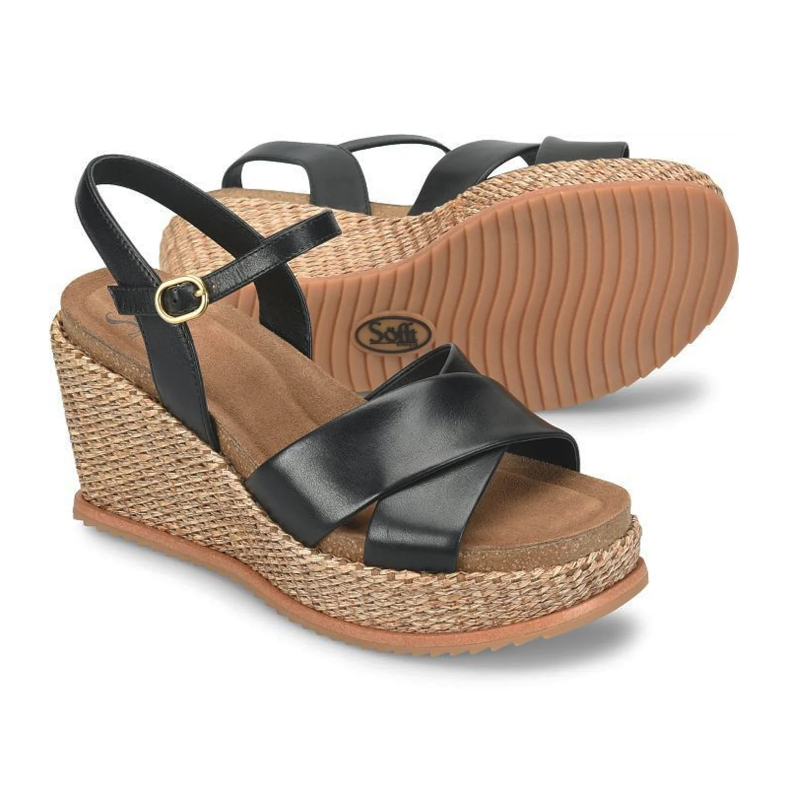 Sofft Diana Wedge Sandal (Women) - Black - Image 4