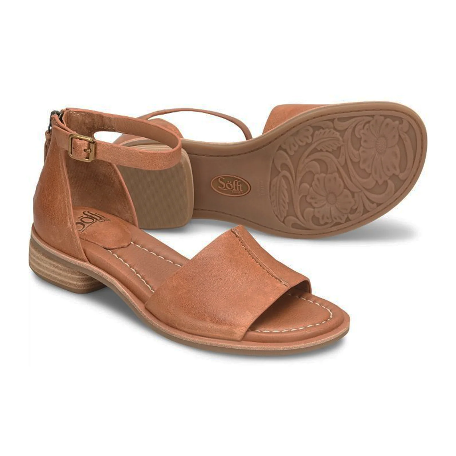 Sofft Faxyn Low Heeled Sandal (Women) - Luggage - Image 4