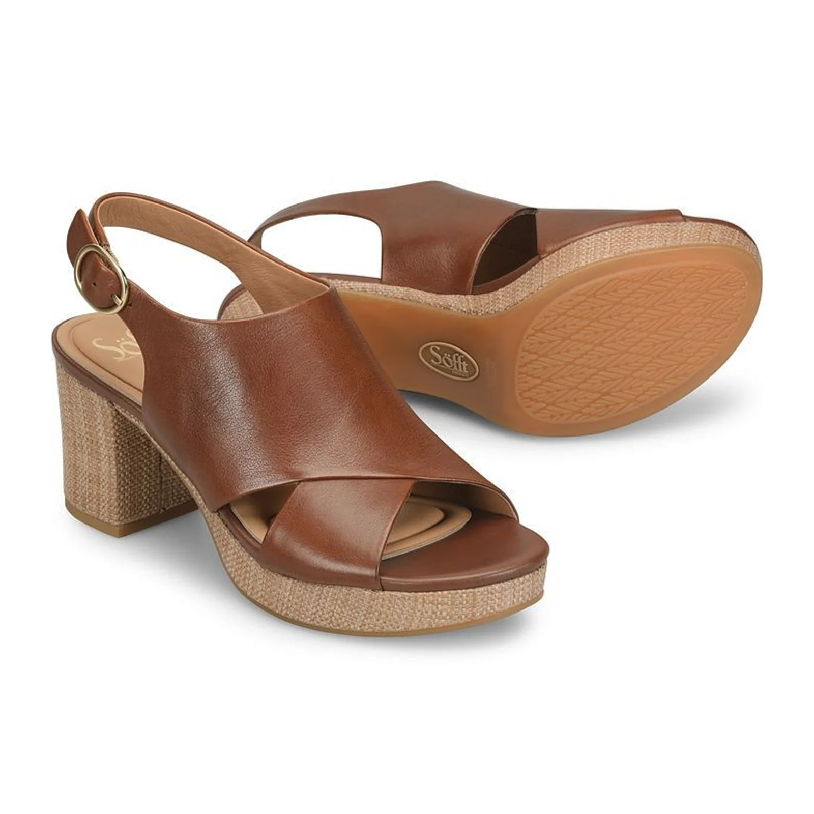 Sofft Liv Heeled Sandal (Women) - Golden Brown - Image 4