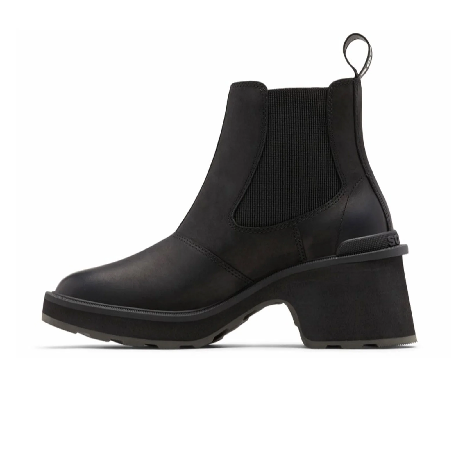 Sorel Hi-Line Heeled Chelsea Boot (Women) - Black/Sea Salt - Image 2