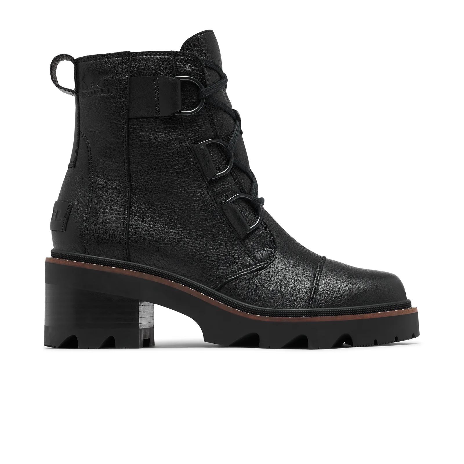 Sorel Joan Now Lace Ankle Boot (Women) - Black/Black