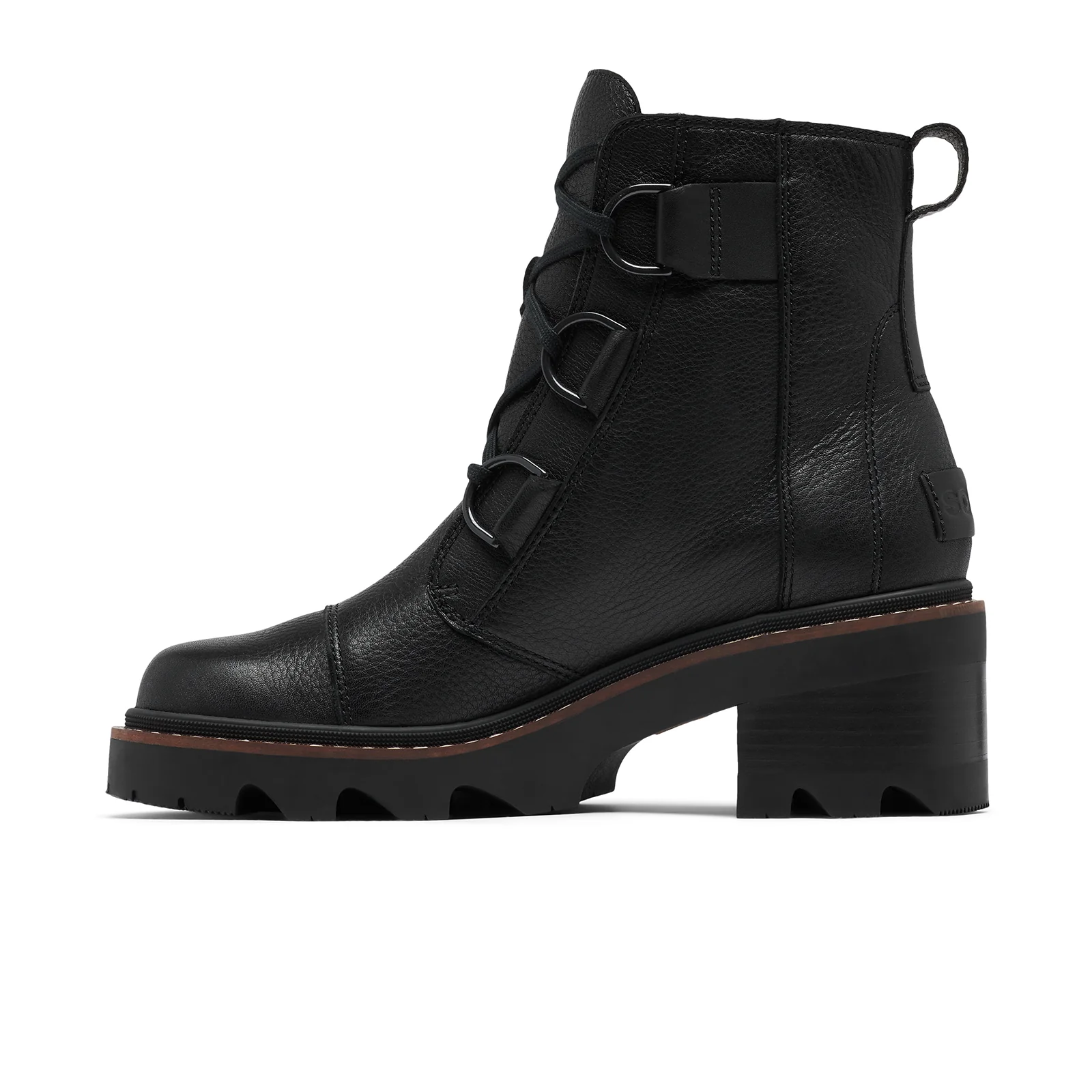 Sorel Joan Now Lace Ankle Boot (Women) - Black/Black - Image 2