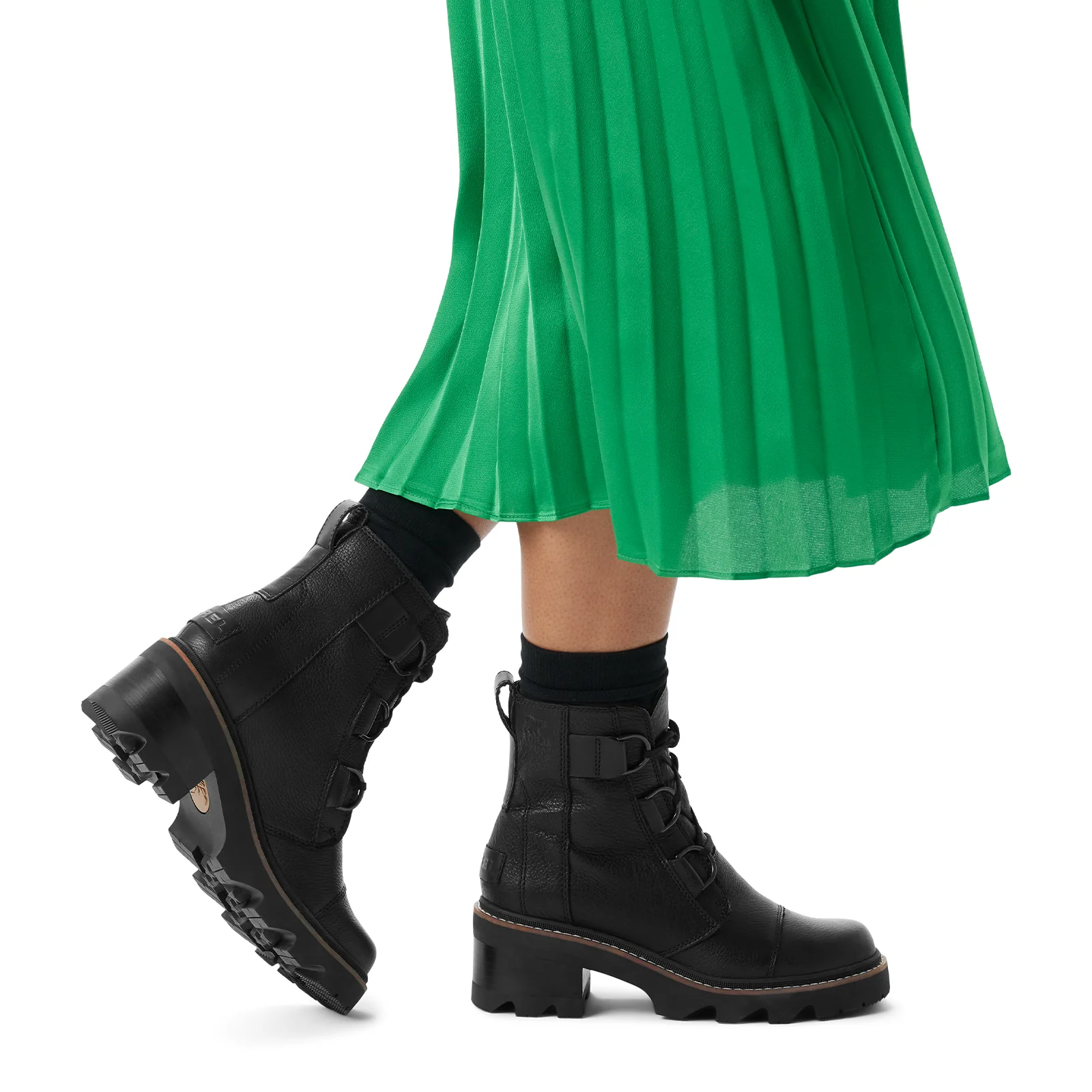 Sorel Joan Now Lace Ankle Boot (Women) - Black/Black - Image 7
