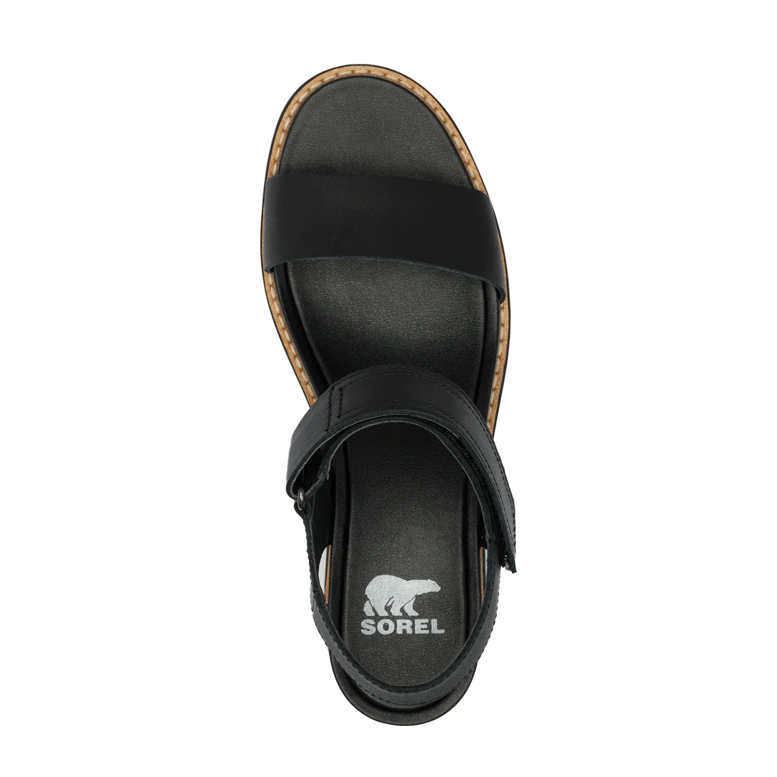 Sorel Joanie IV Ankle Strap Wedge Sandal (Women) - Black/Sea Salt - Image 3
