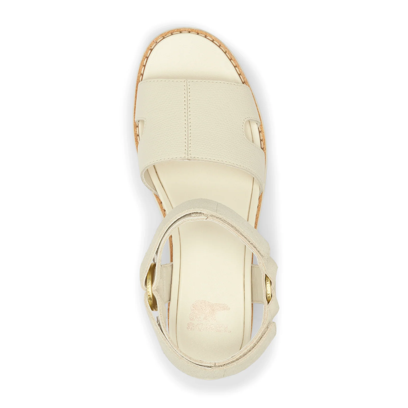 Sorel Joanie IV Ankle Strap Wedge Sandal (Women) - Chalk/Chalk - Image 3