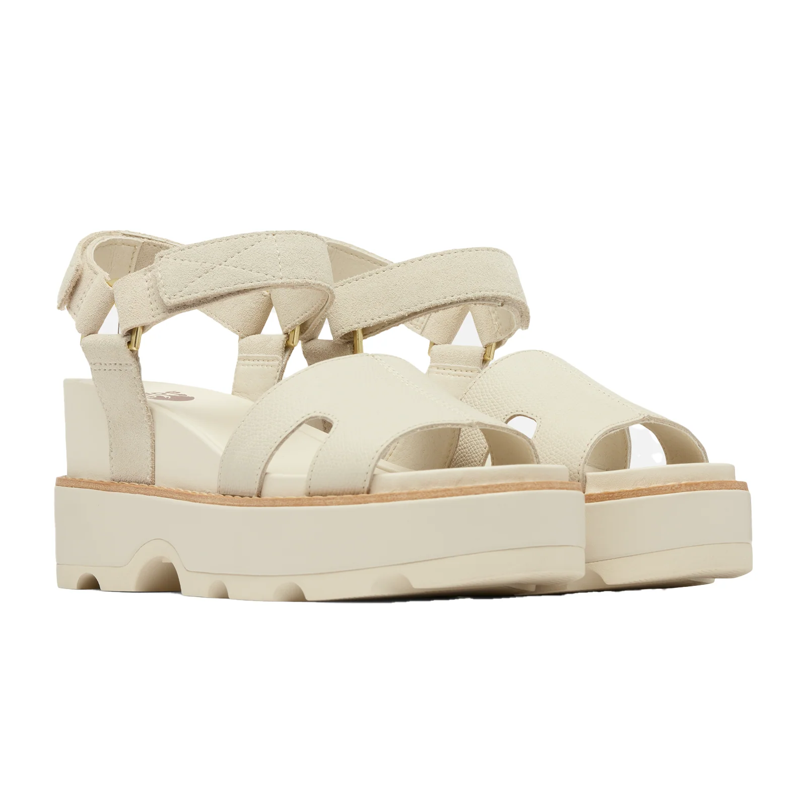 Sorel Joanie IV Ankle Strap Wedge Sandal (Women) - Chalk/Chalk - Image 5