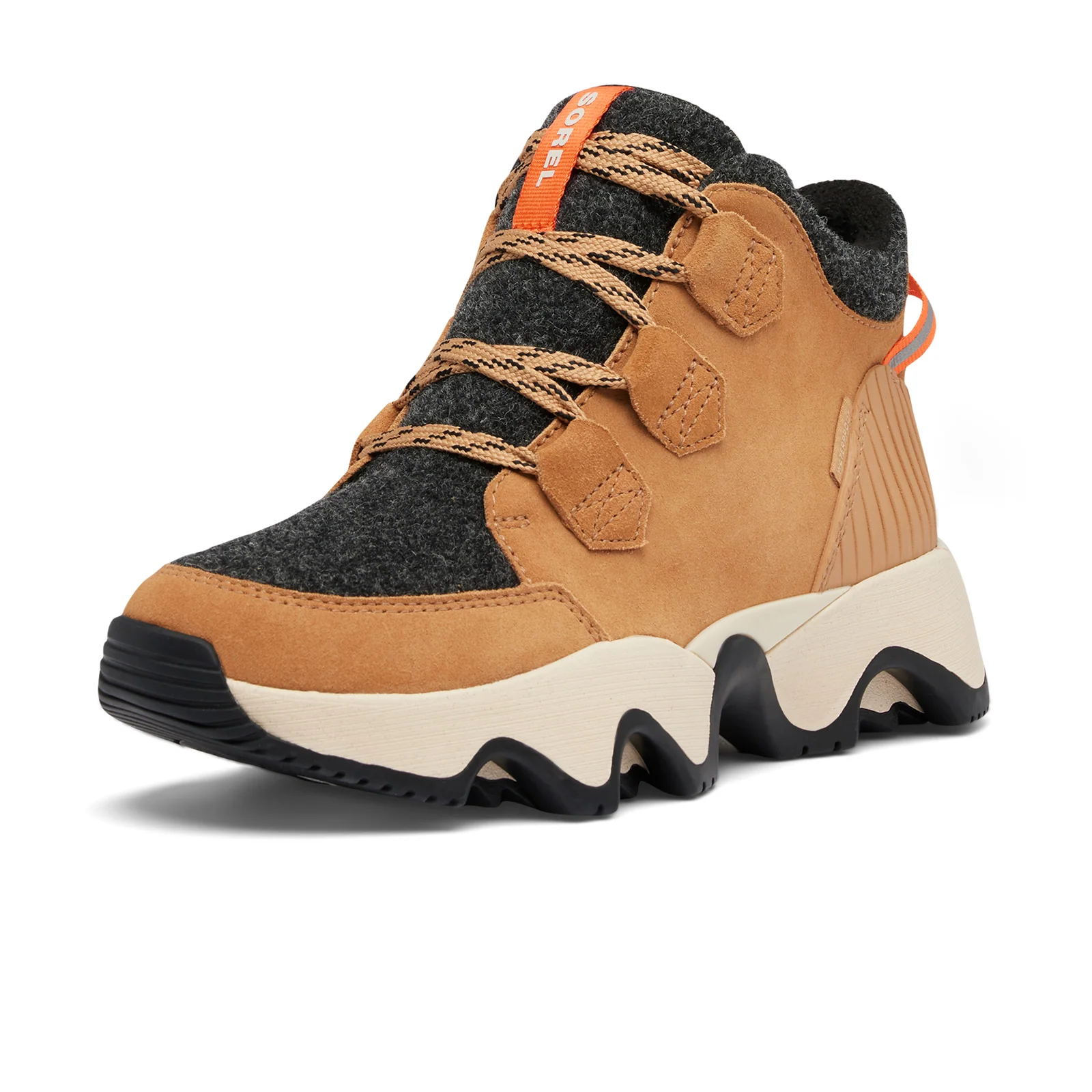 Sorel Kinetic Impact Caribou Plus Waterproof Ankle Boot (Women) - Tawny Buff/Black - Image 4