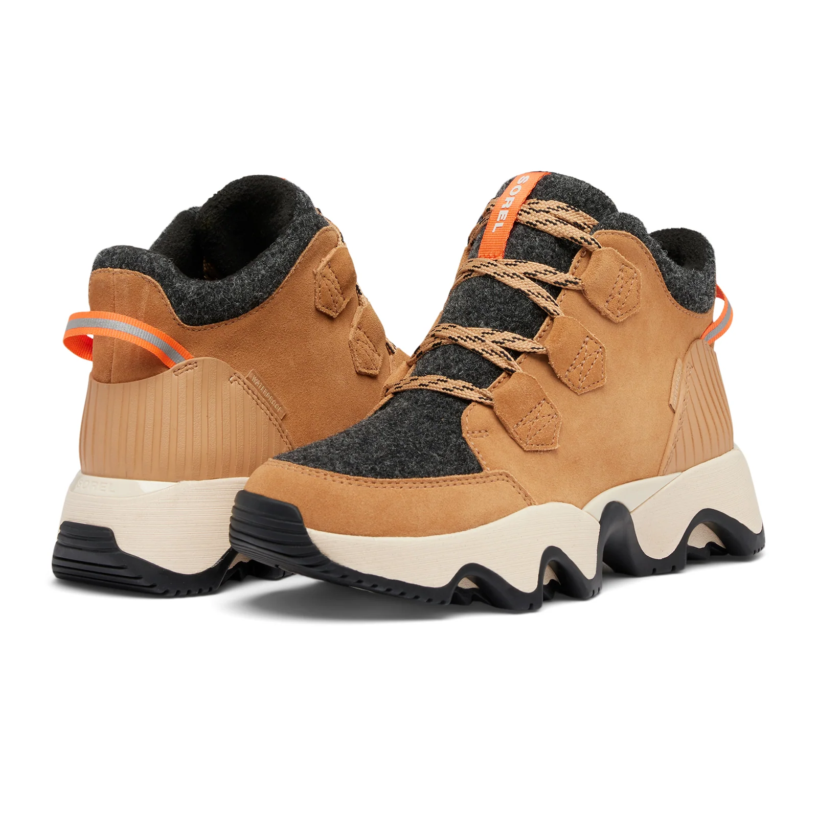 Sorel Kinetic Impact Caribou Plus Waterproof Ankle Boot (Women) - Tawny Buff/Black - Image 5