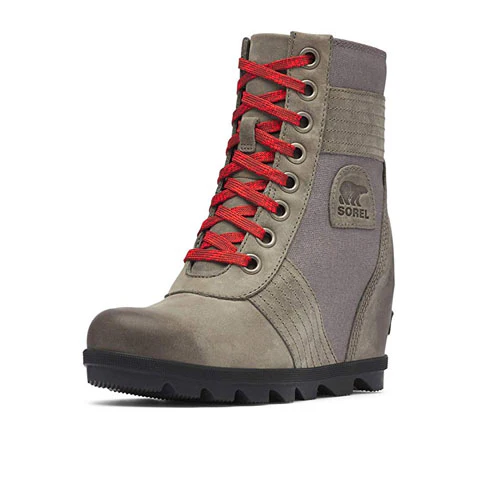 Sorel Lexie Wedge Ankle Boot (Women) - Quarry Leather - Image 6