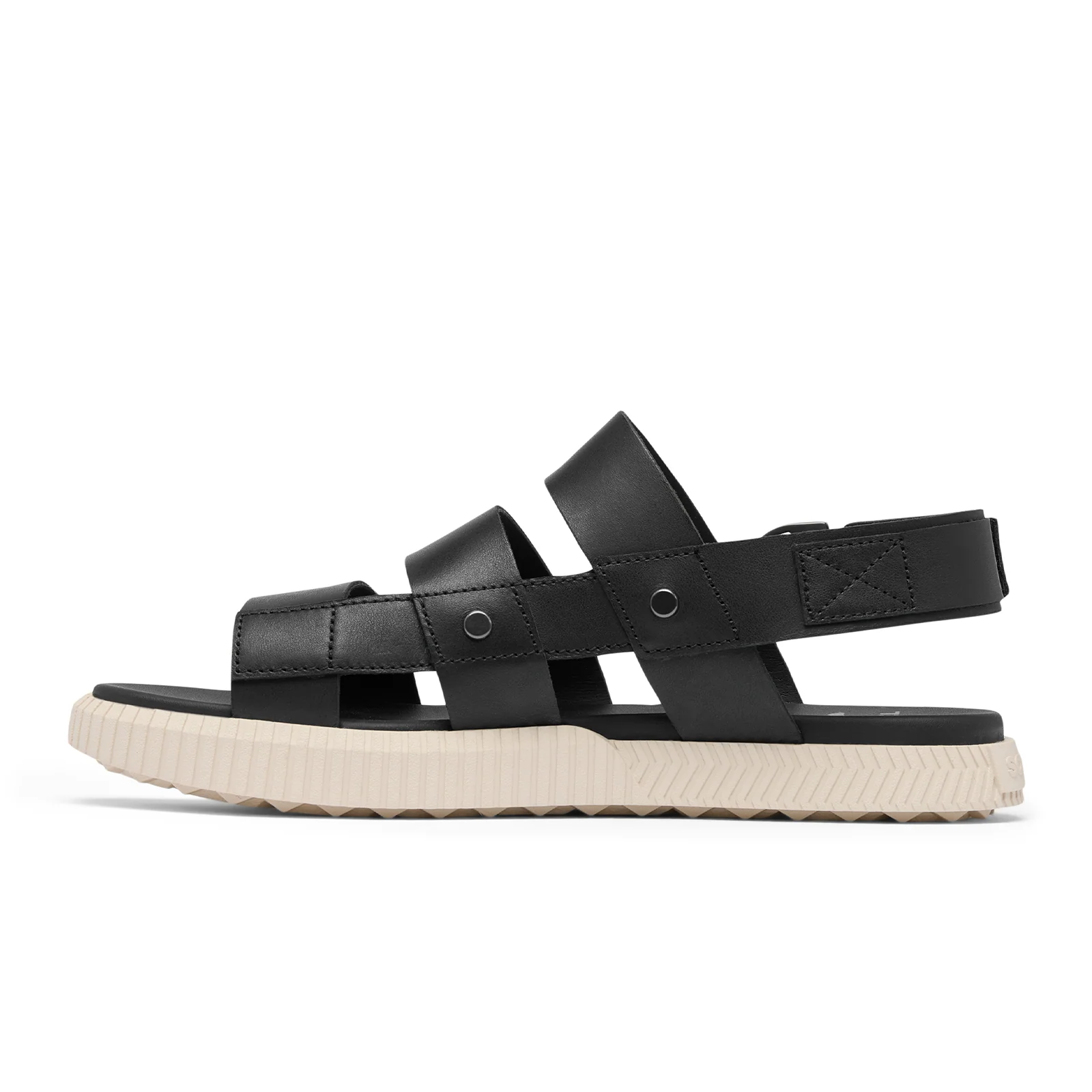 Sorel Out 'N About Ave Slingback Flat Sandal (Women) - Black/Gum - Image 3