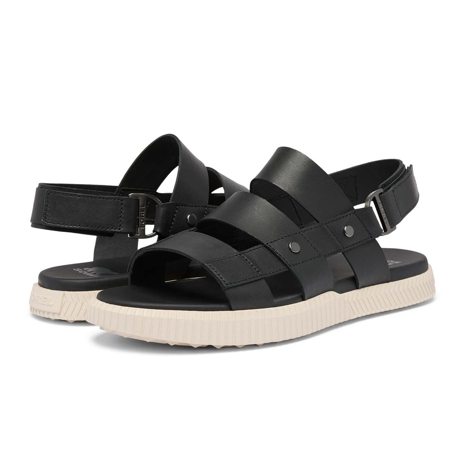 Sorel Out 'N About Ave Slingback Flat Sandal (Women) - Black/Gum - Image 4