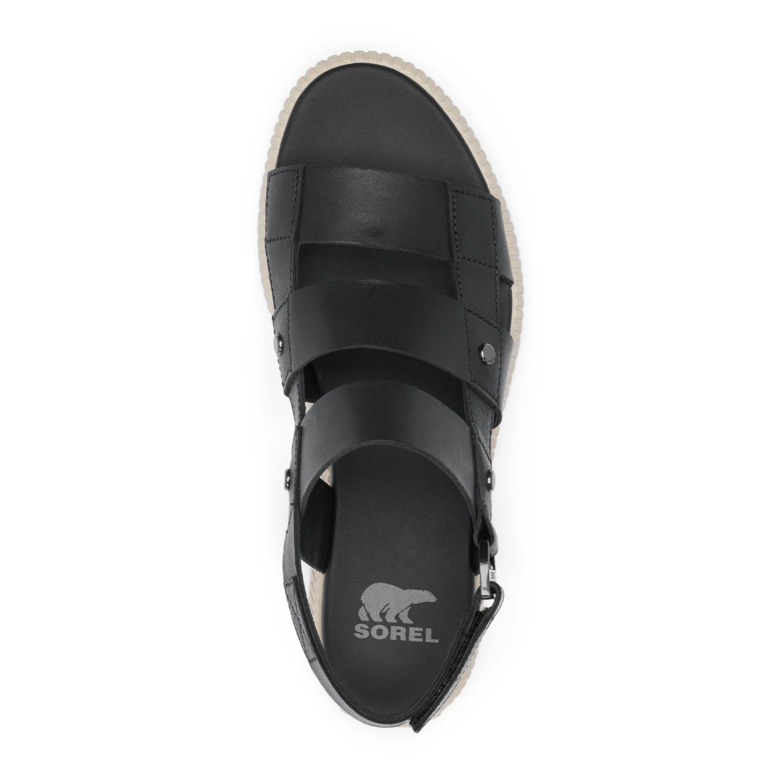 Sorel Out 'N About Ave Slingback Flat Sandal (Women) - Black/Gum - Image 5