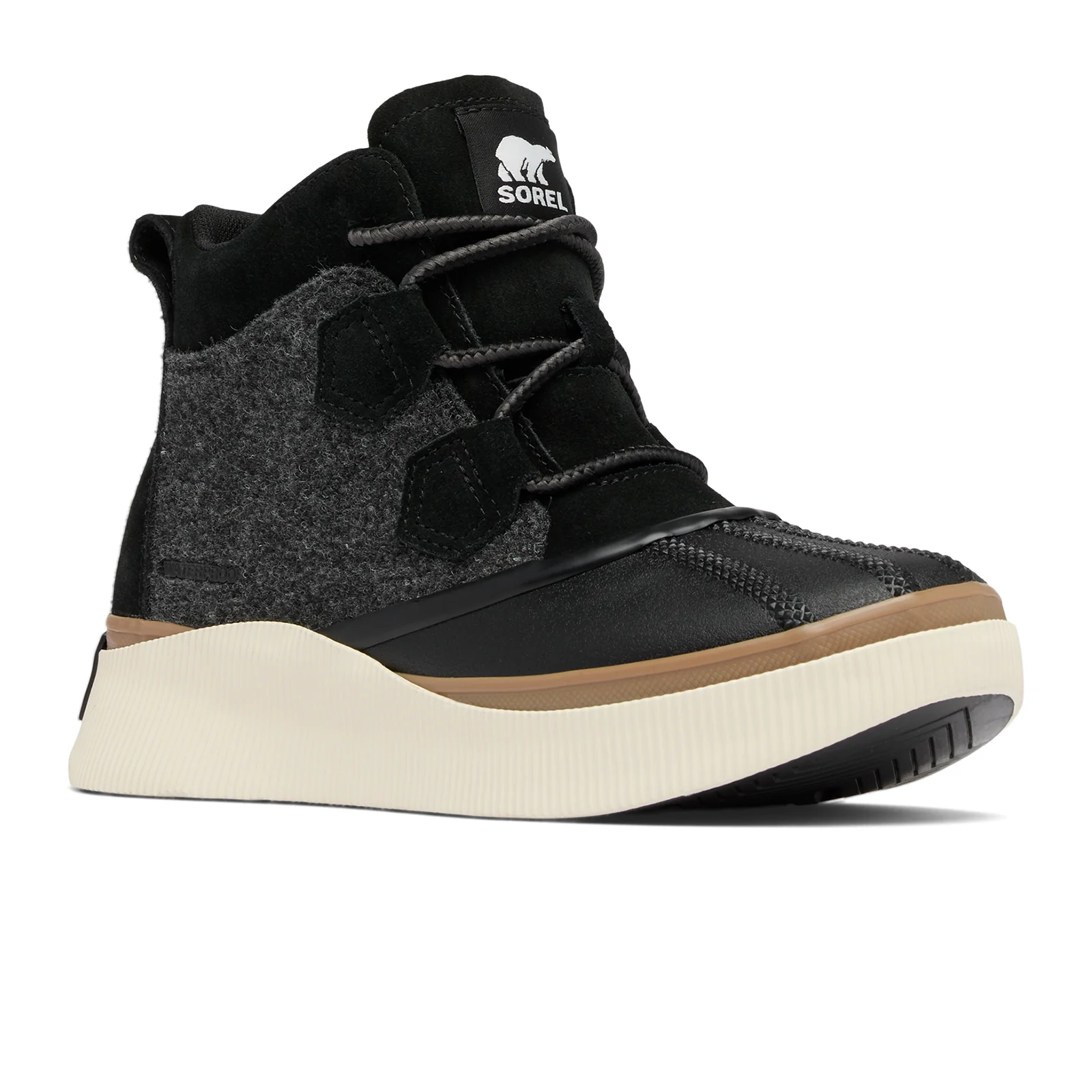 Sorel Out 'N About IV Waterproof Classic Ankle Boot (Women) - Black/Chalk - Image 3