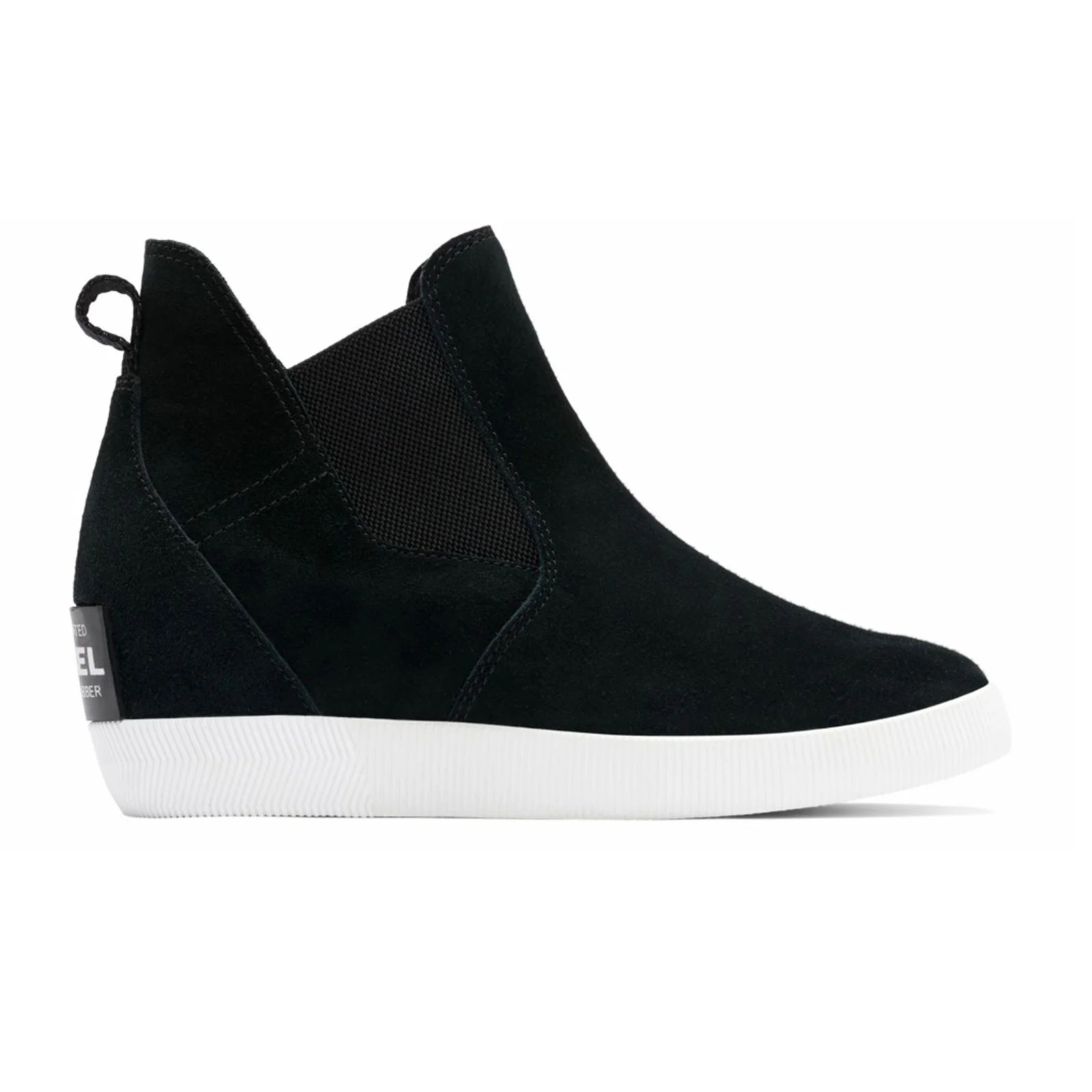 Sorel Out 'N About Slip On Wedge Ankle Boot (Women) - Black/White
