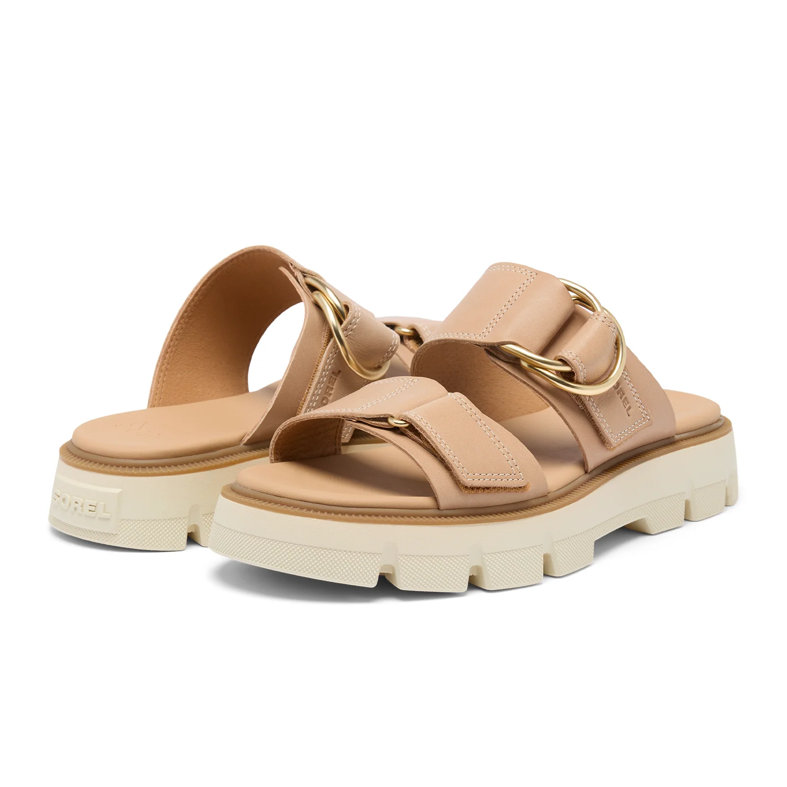 Sorel Rein CB Slide Sandal (Women) - Honest Beige/Bleached Ceramic - Image 4