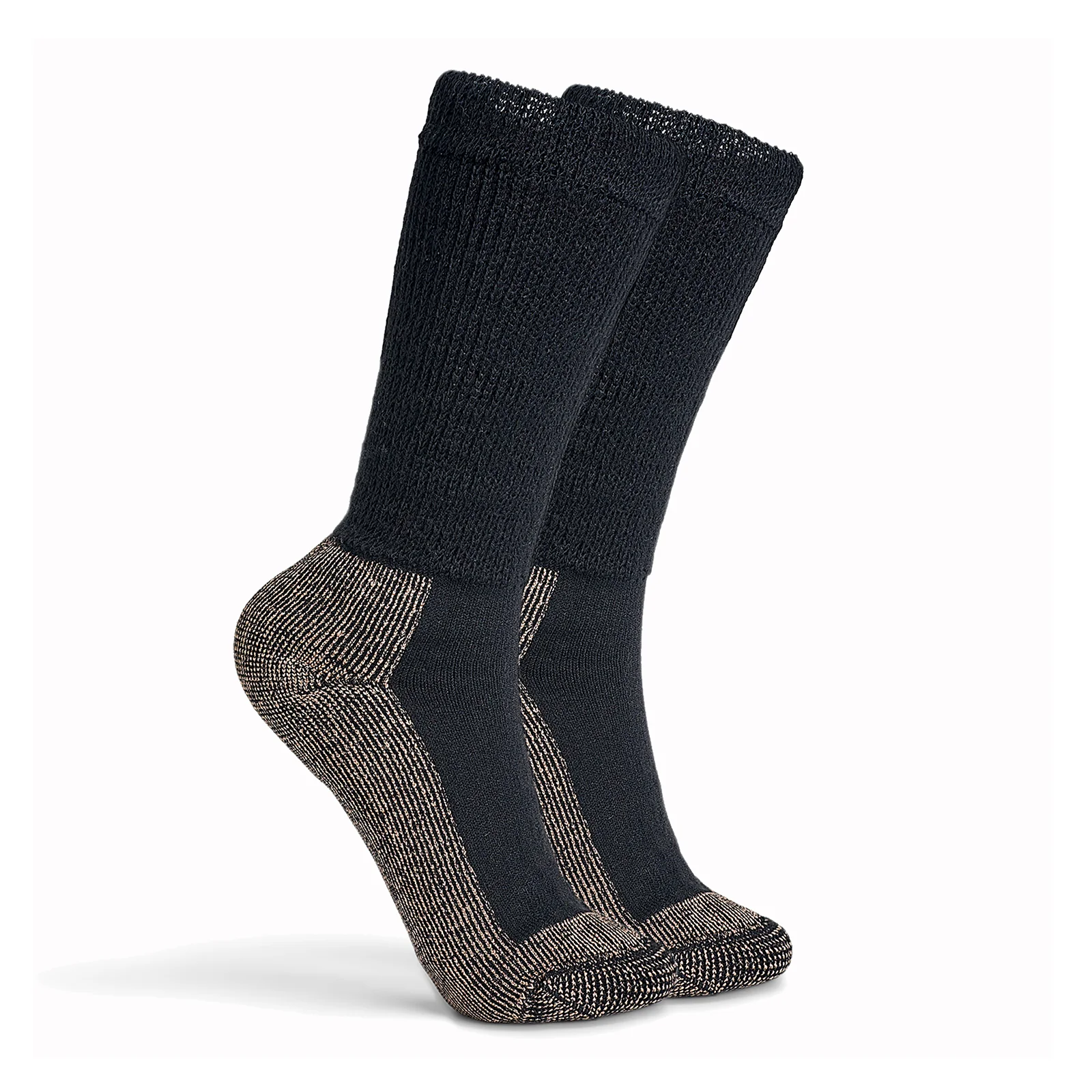 Stride Lite Copper Crew Sock (Unisex) - Black