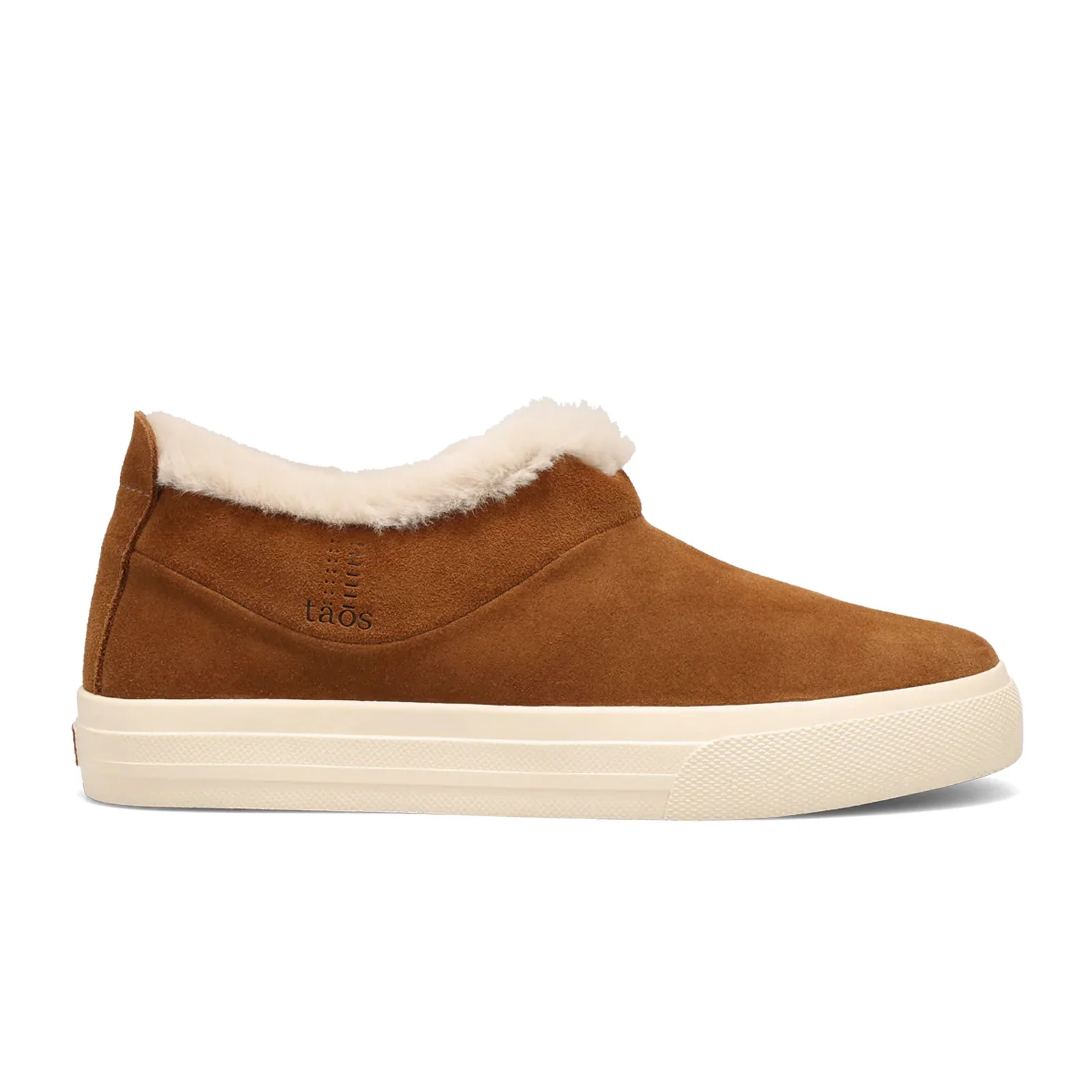 Taos Mini Chic Slip On (Women) - Chestnut Suede