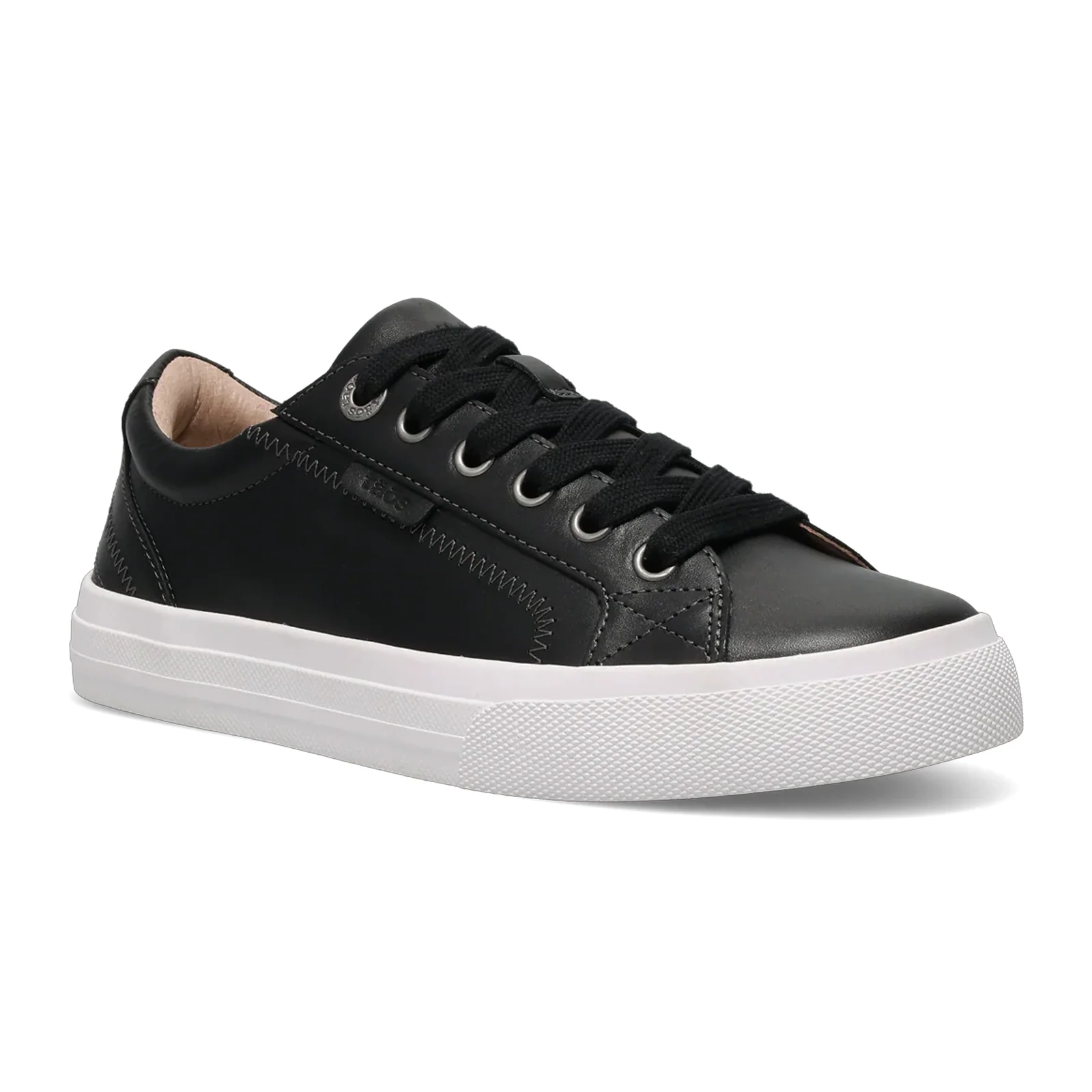 Taos Plim Soul Lux Sneaker (Women) - Black Leather/White - Image 3