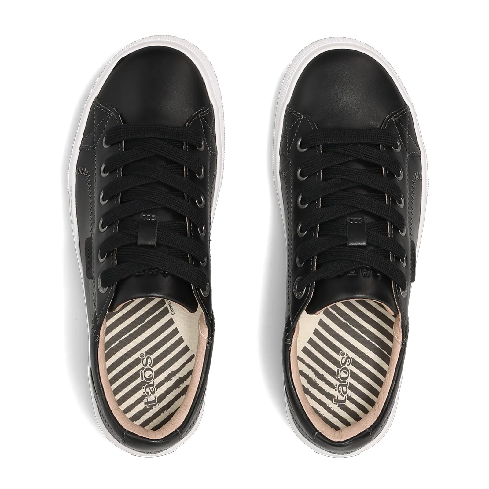 Taos Plim Soul Lux Sneaker (Women) - Black Leather/White - Image 4