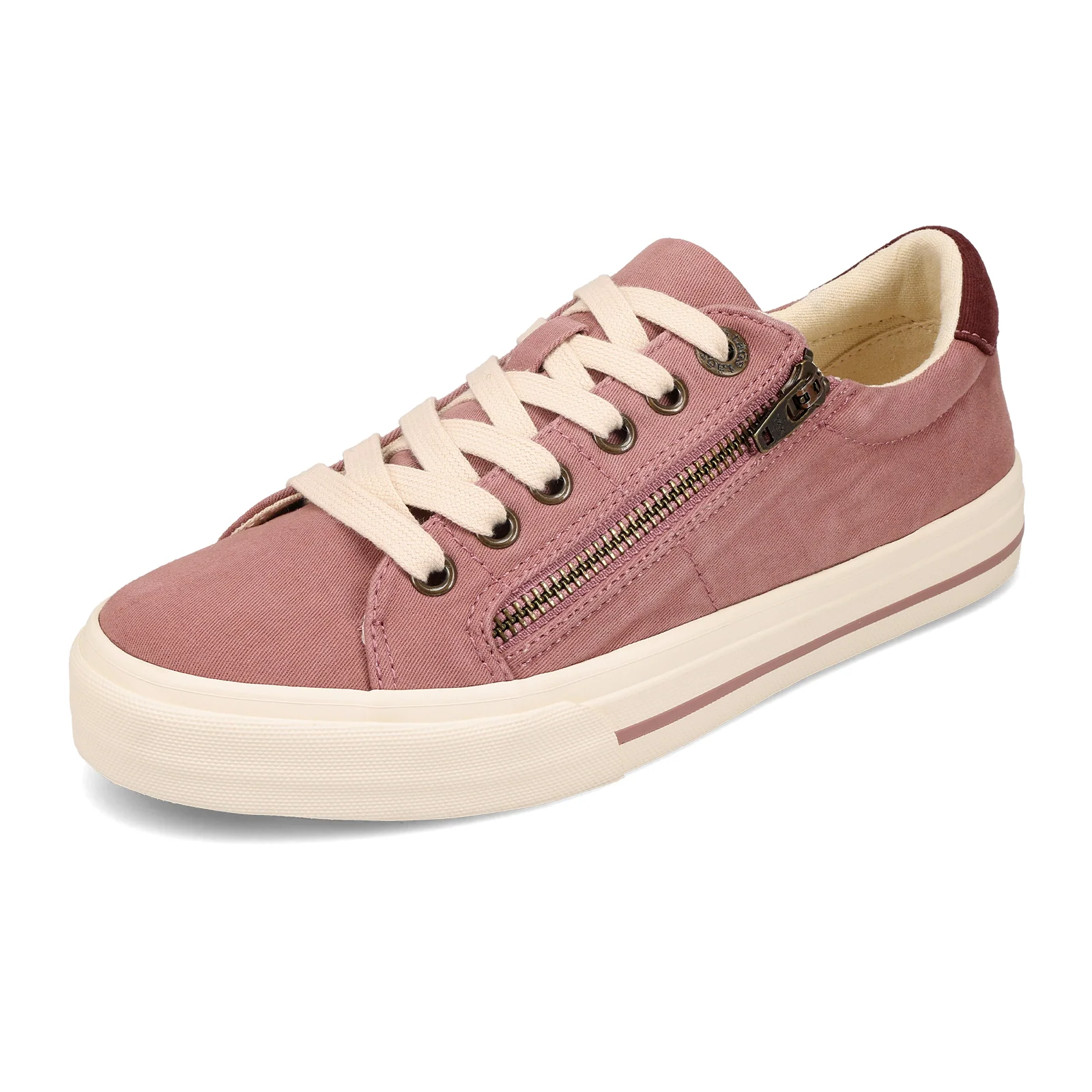 Taos Z Soul Sneaker (Women) - Dusty Rose/Wine Distressed - Image 6