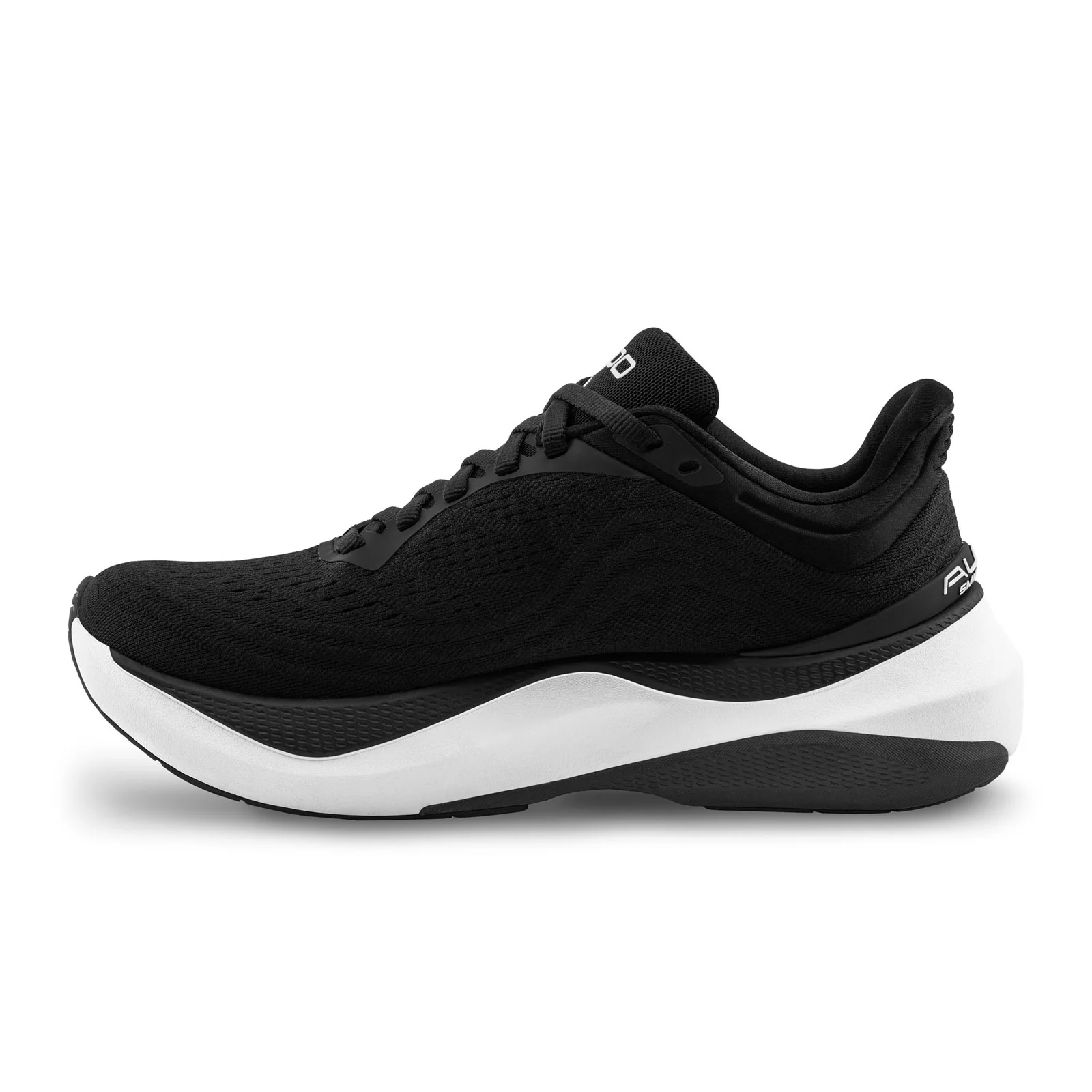 Topo Aura Running Shoe (Women) - Black/White - Image 2