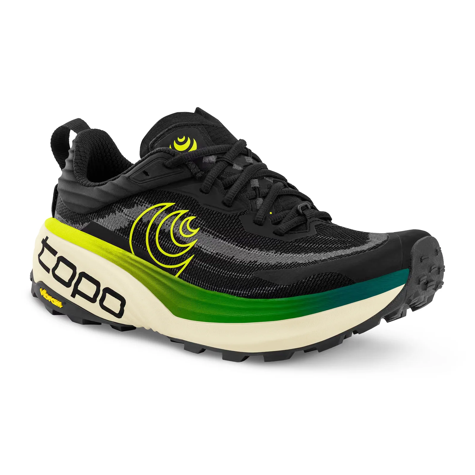 Topo Vista Running Shoe (Men) - Black/Lime - Image 3