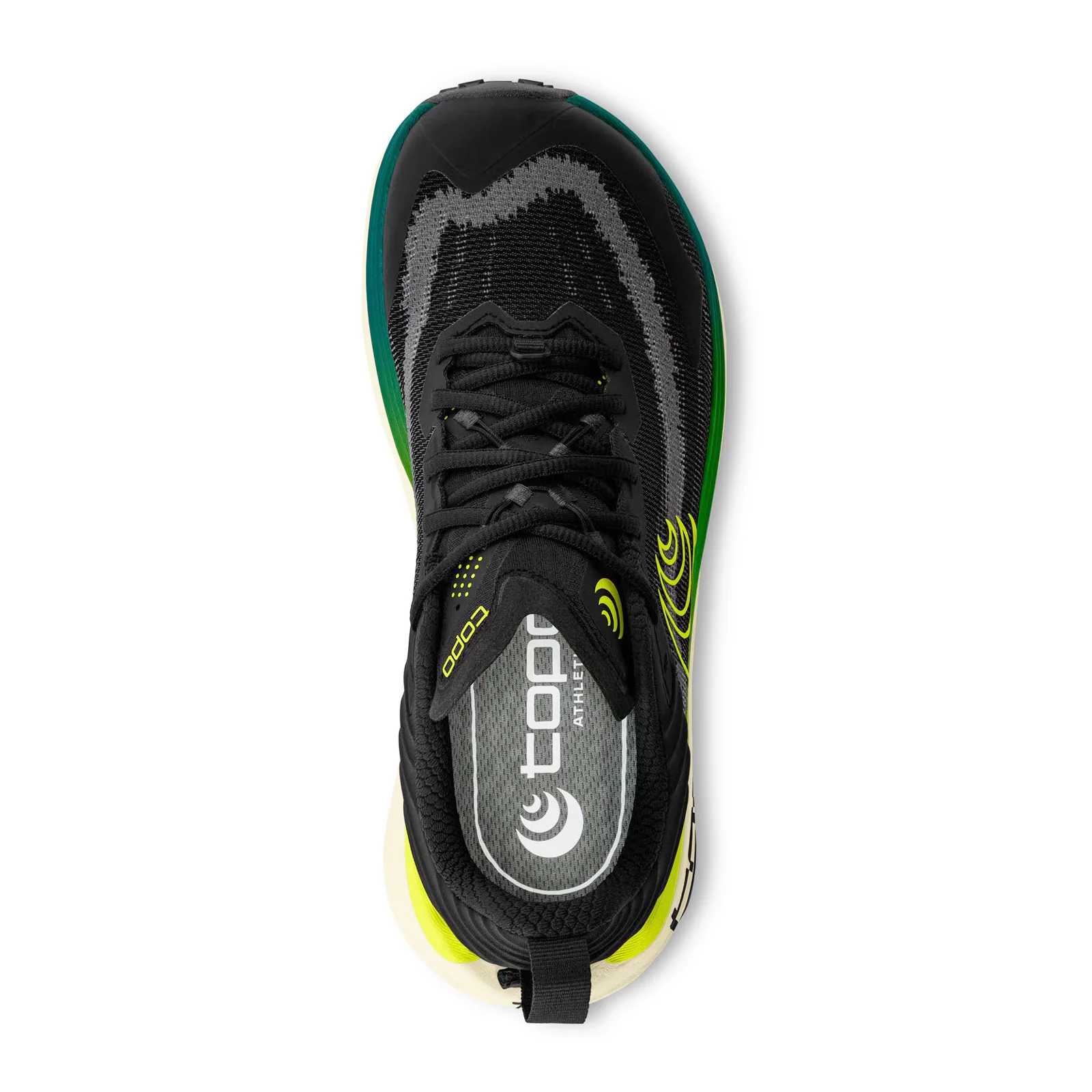 Topo Vista Running Shoe (Men) - Black/Lime - Image 4