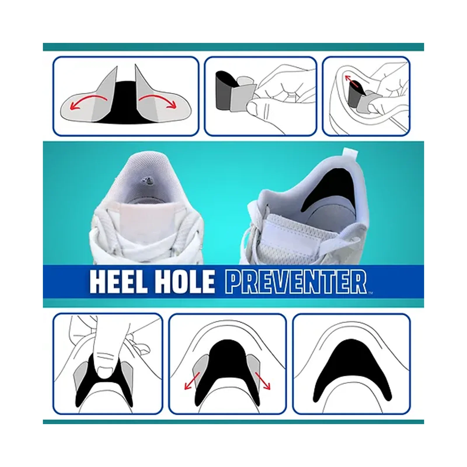 Trainer Armour Heel Hole Preventer - White - Image 3