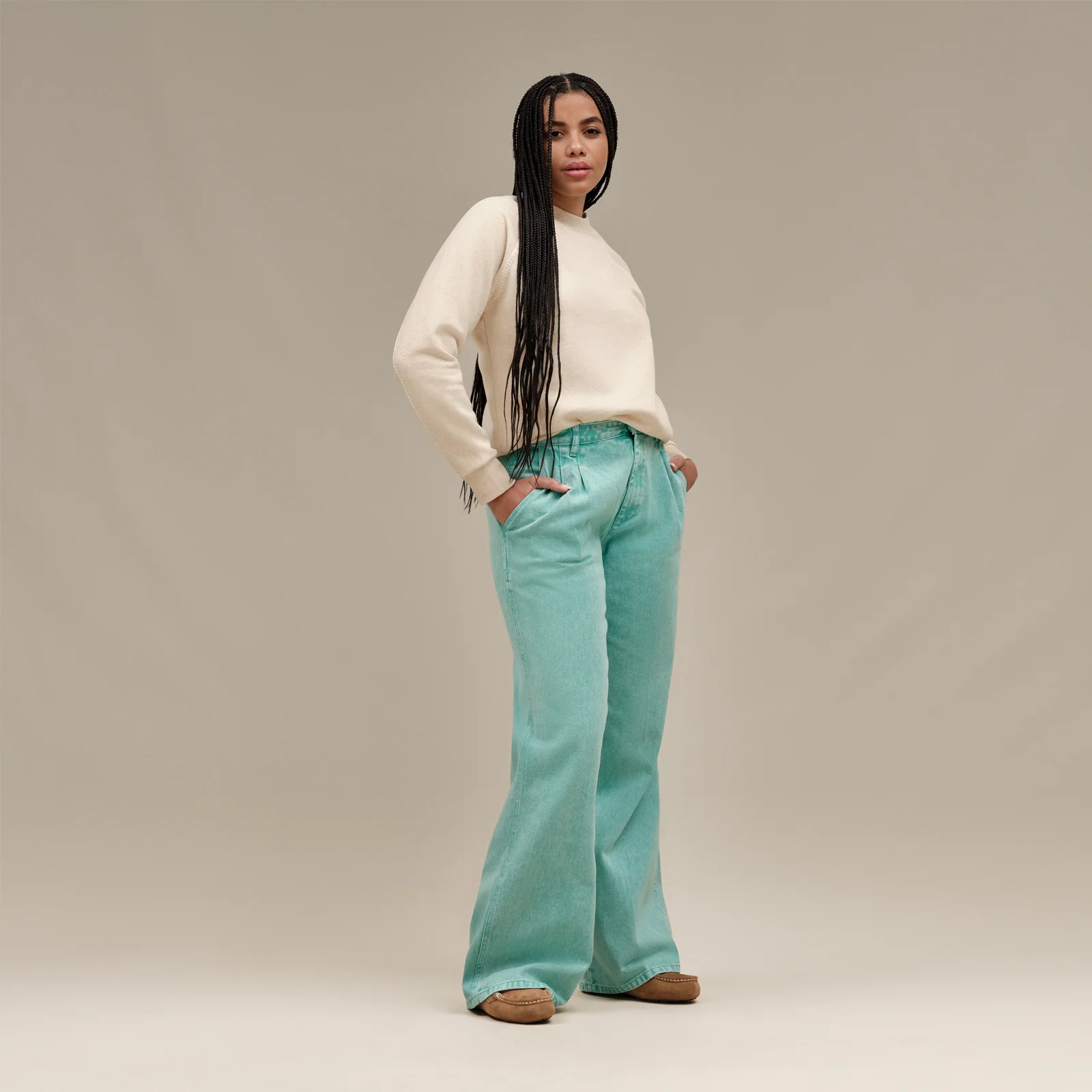 UGG® Classic Crewneck (Women) - Sand Heather - Image 3