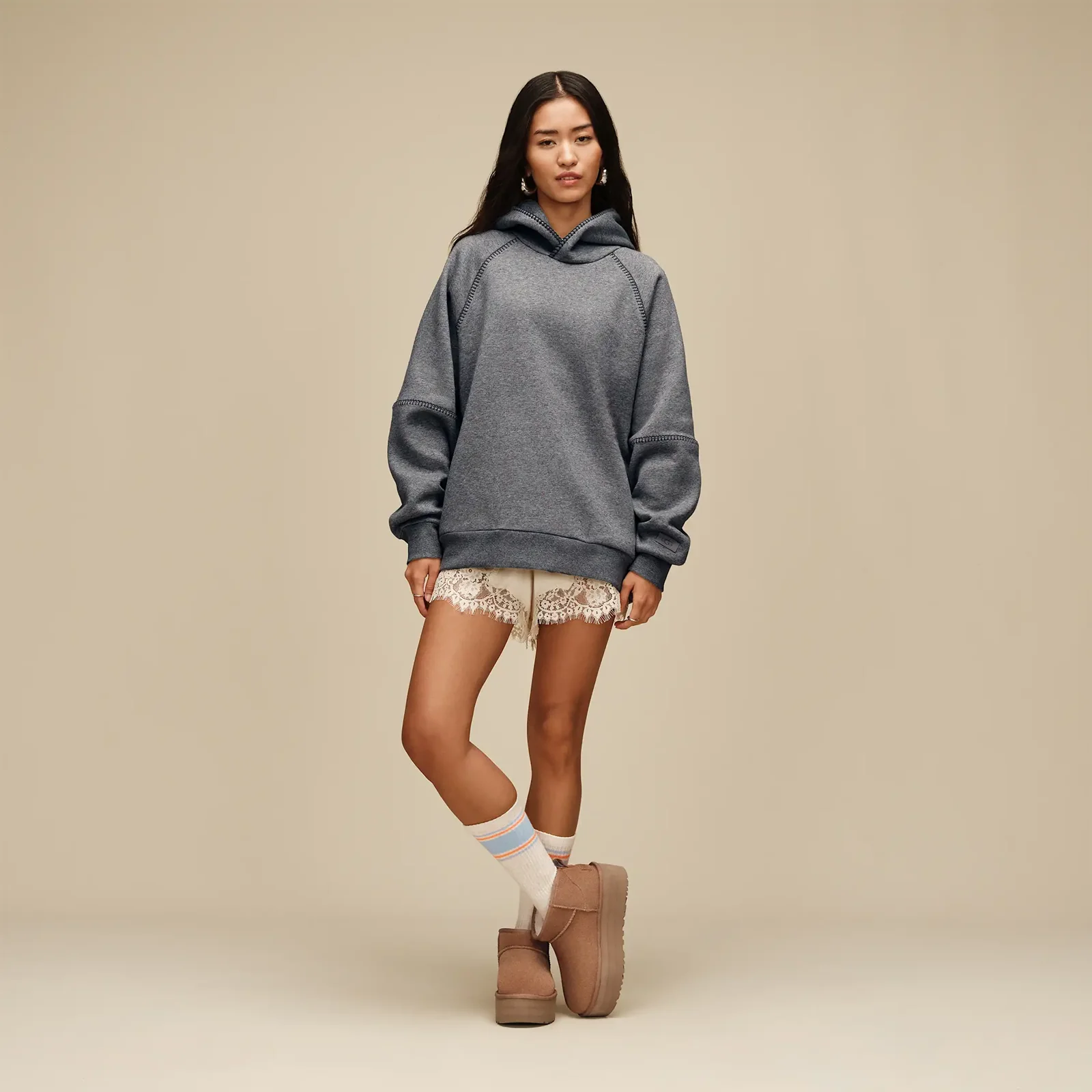 UGG® Classic Hoodie (Women) - Medium Grey Heather - Image 5