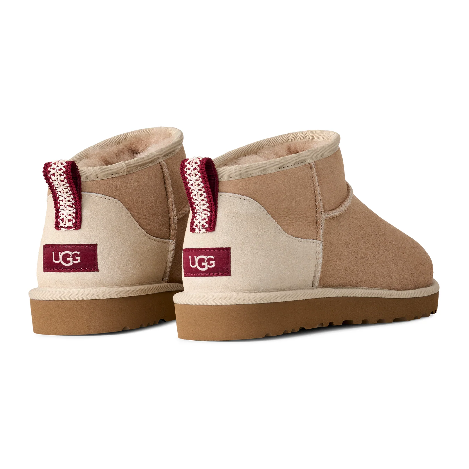 UGG® Classic Ultra Mini (Unisex) - Driftwood/Biking Red - Image 4