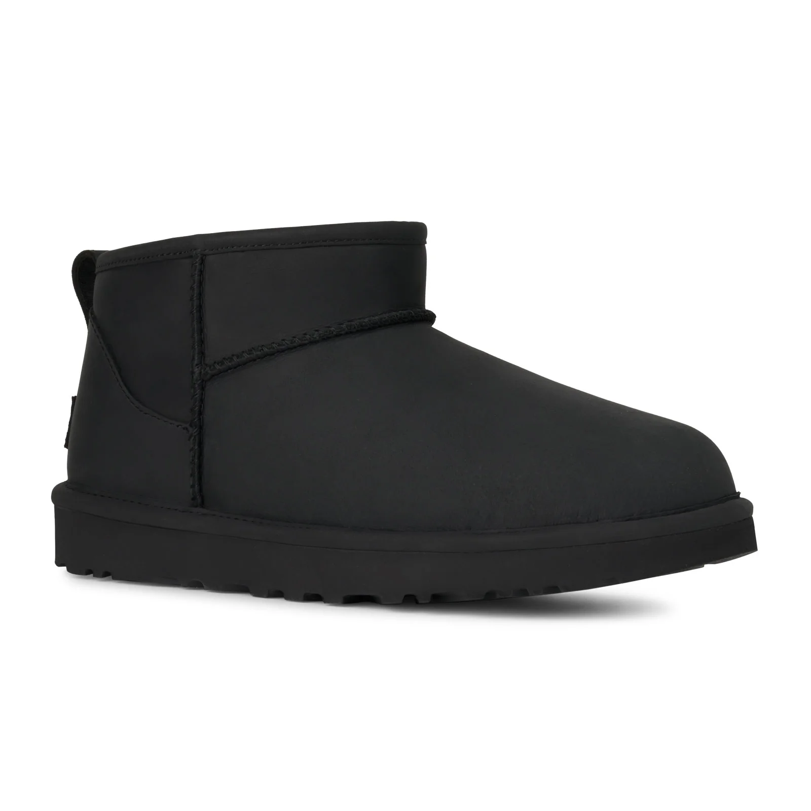 UGG® Classic Ultra Mini (Women) - Black Leather - Image 3
