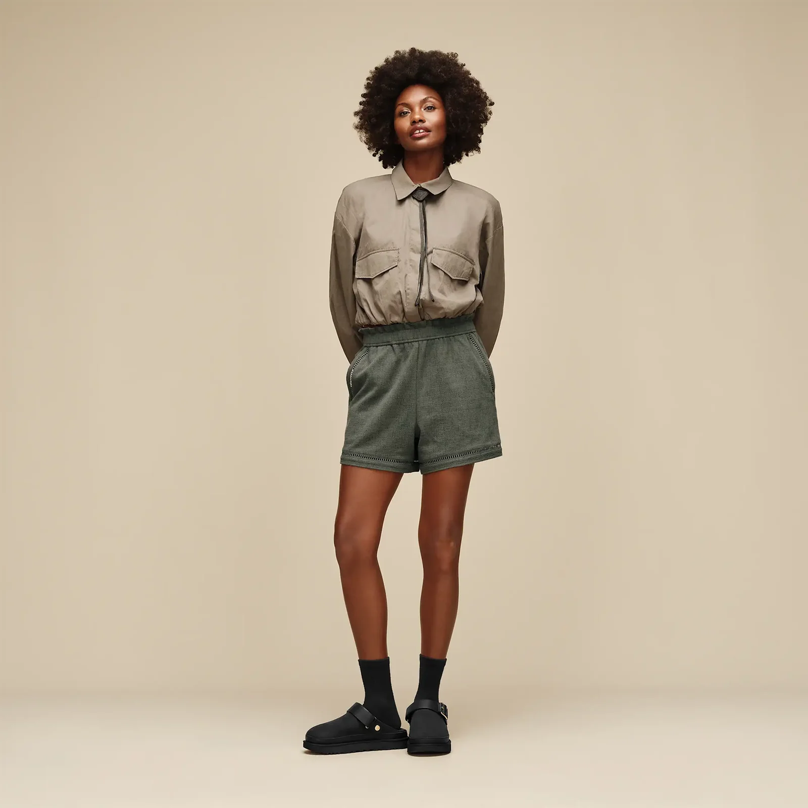 UGG® Frynn Short (Women) - Green Grey - Image 3