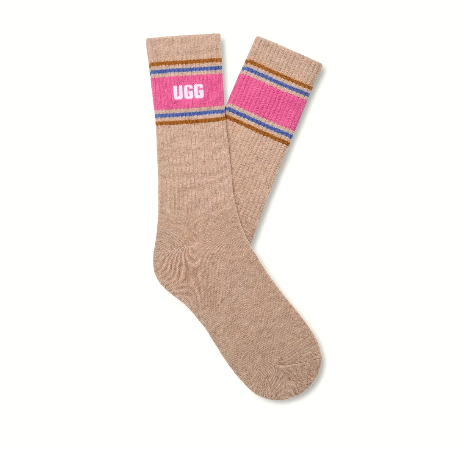 UGG® Jedlyn Varsity Crew (Women) - Sand Heather/Woodviolet