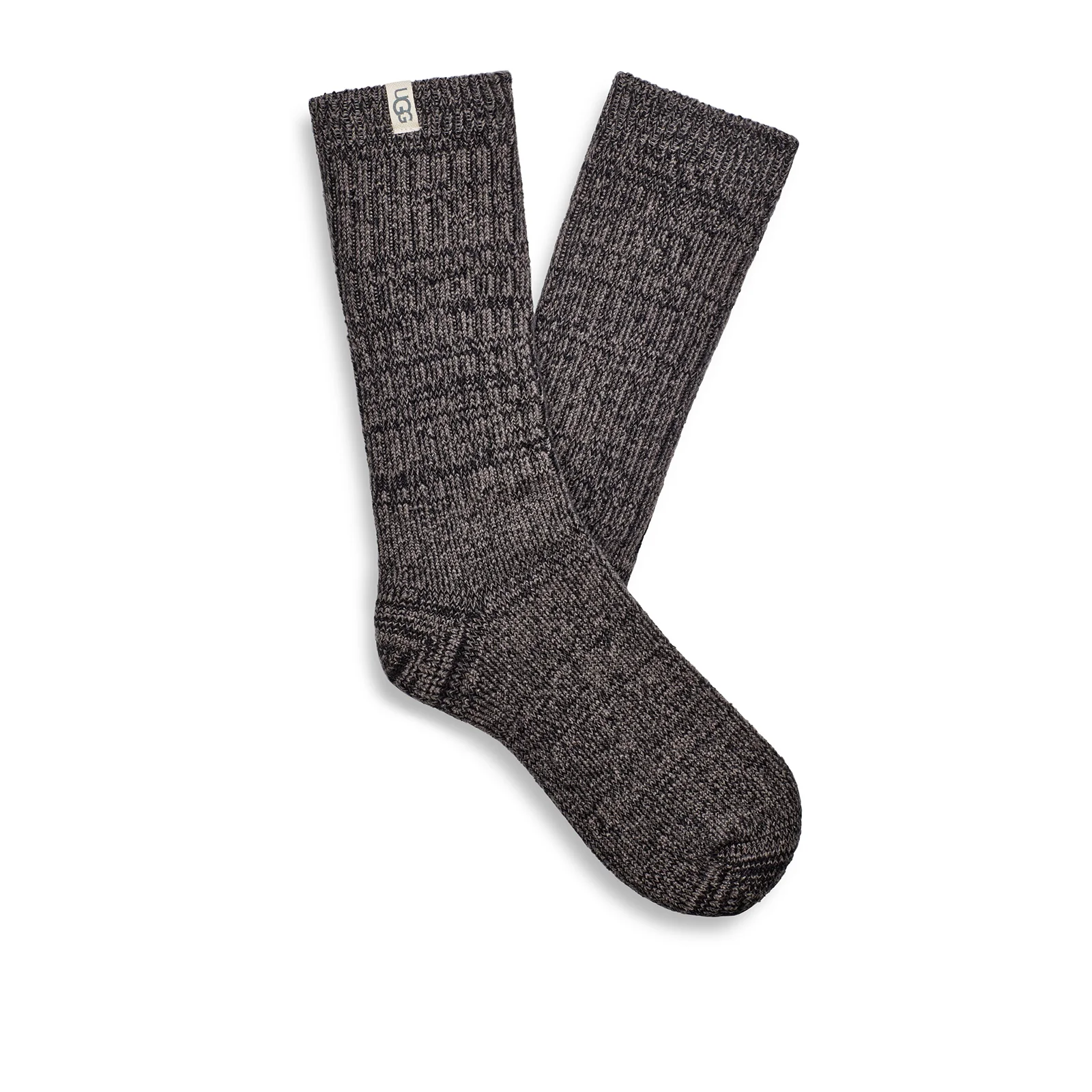 UGG® Rib Knit Slouchy Crew Sock (Women) - Grey/Black - Image 2