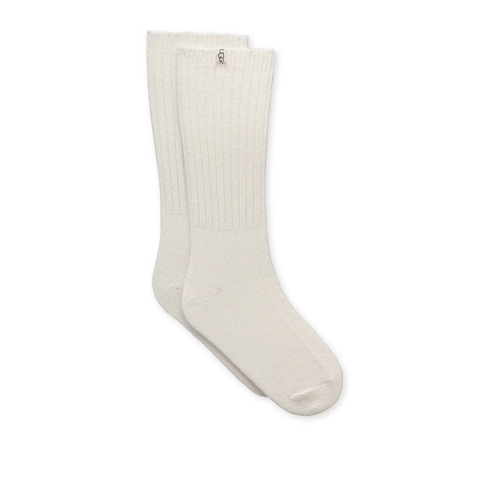 UGG® Rib Knit Slouchy Crew Sock (Women) - White