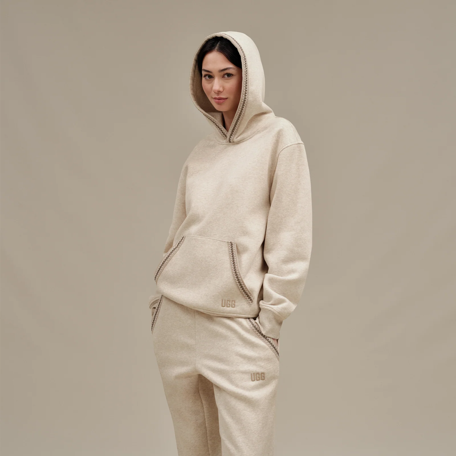 UGG® Tasman Hoodie (Unisex) - Caribou Heather - Image 3