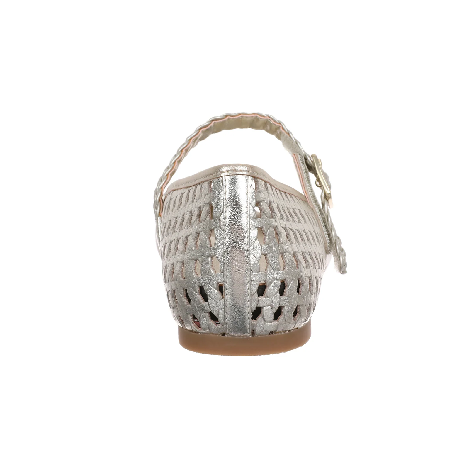 Vionic Alameda Woven Mary Jane Flat (Women) - Gold Leather - Image 4