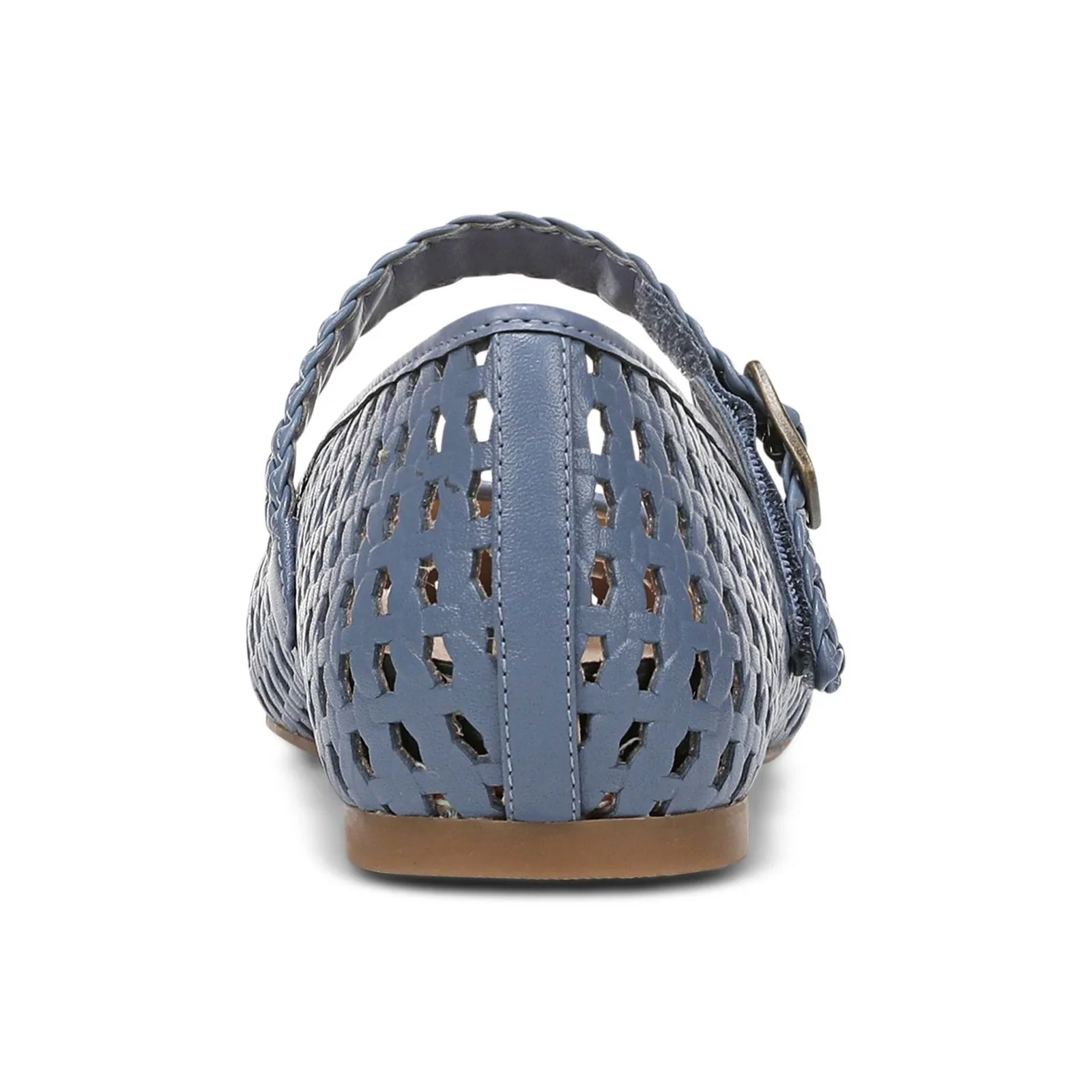 Vionic Alameda Woven Mary Jane Flat (Women) - Pacific Blue Leather - Image 6